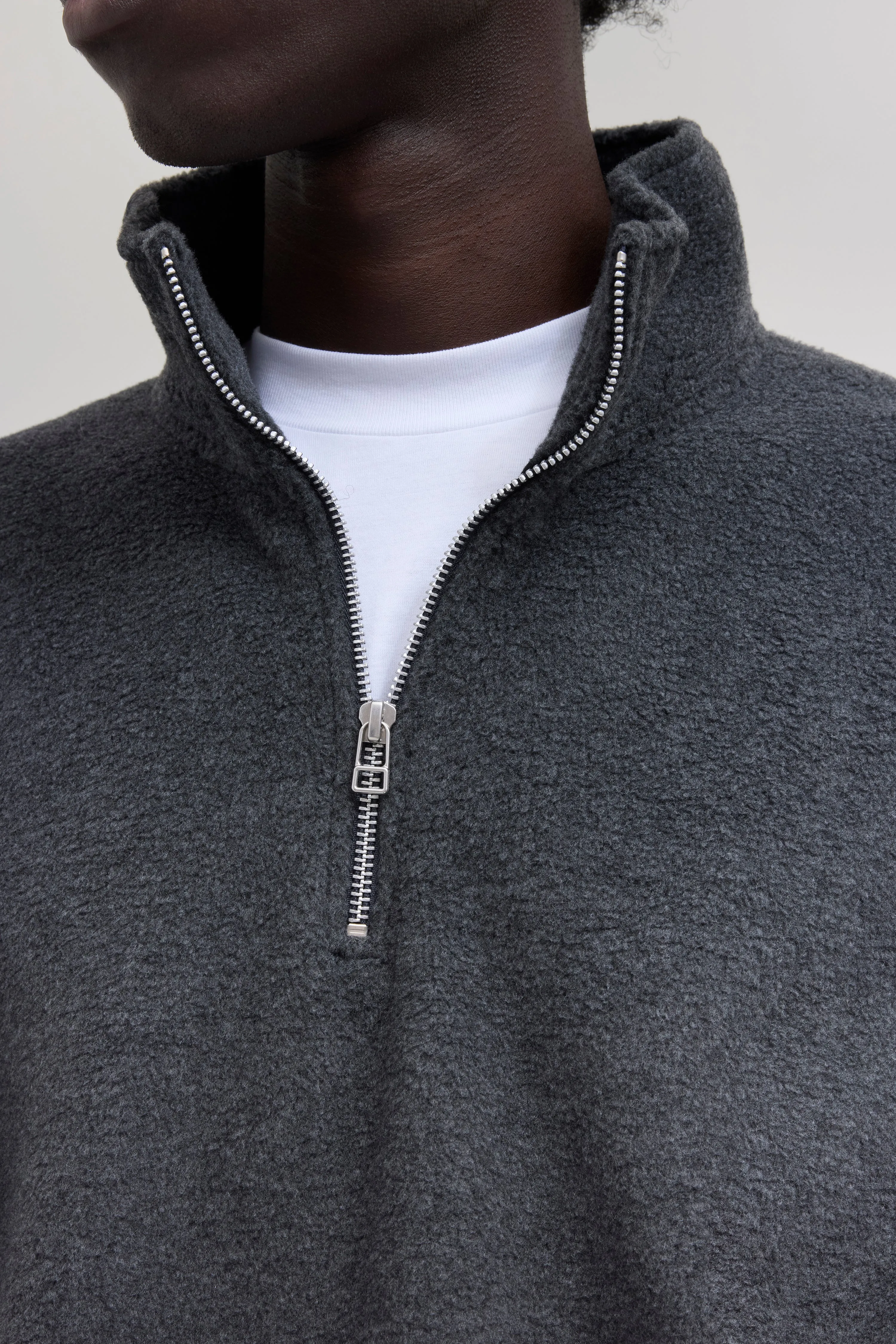 Quarter Zip Camper Polar - Charcoal sold by JJJJound product image thumbnail 4