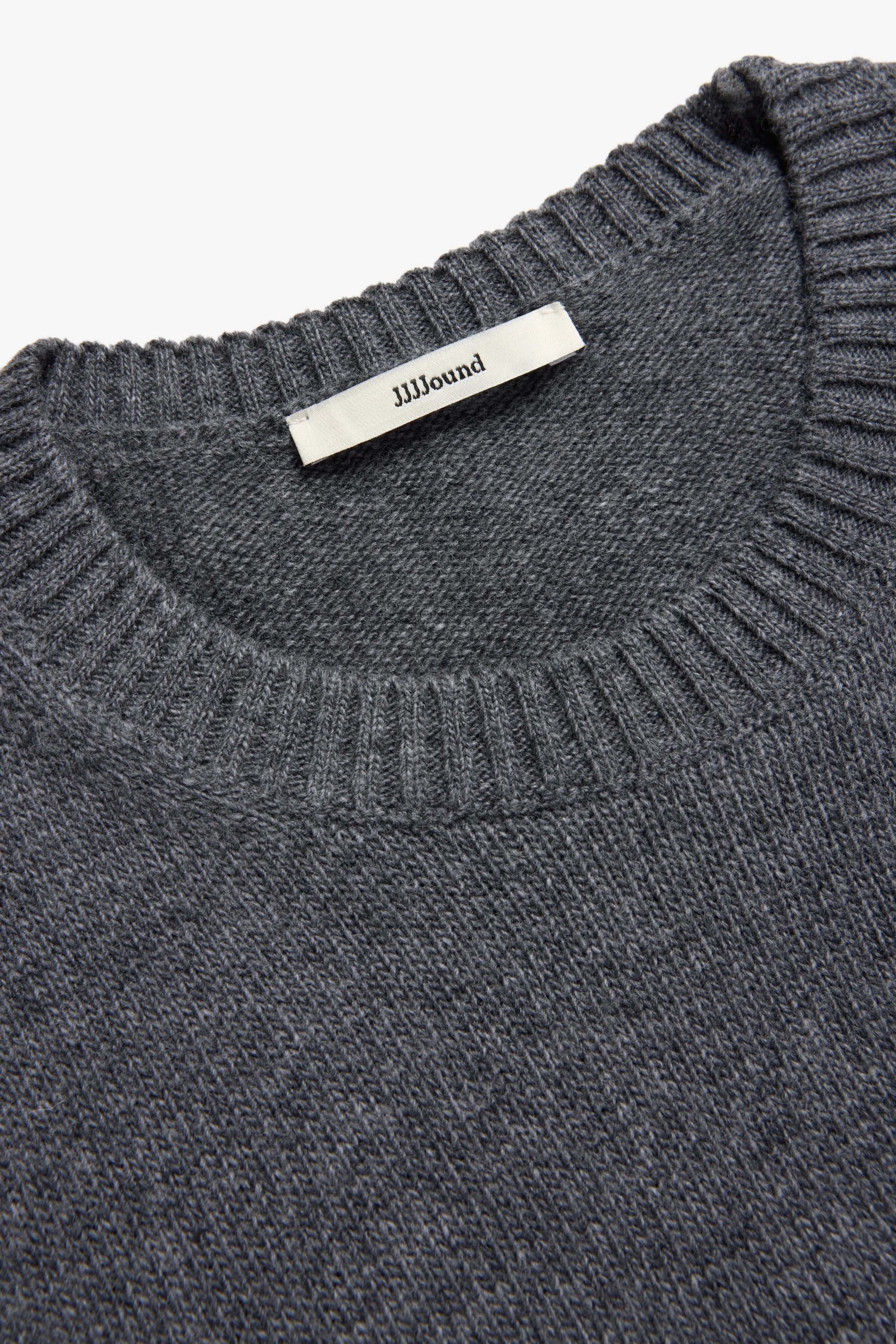 Knit Wool Crewneck - Charcoal Mix sold by JJJJound product image thumbnail 3