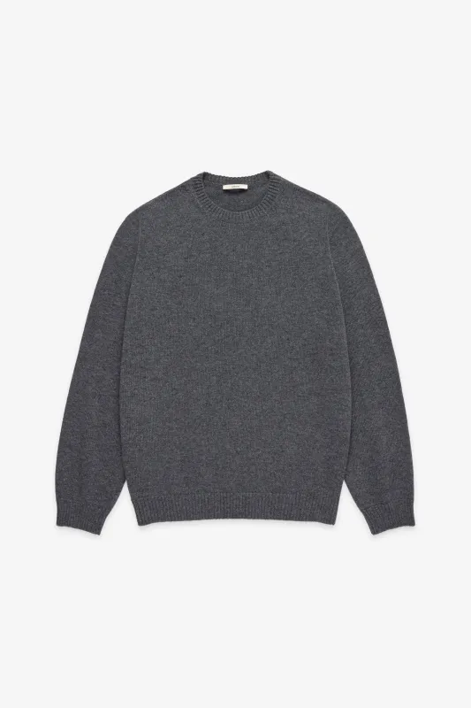 Knit Wool Crewneck - Charcoal Mix sold by JJJJound