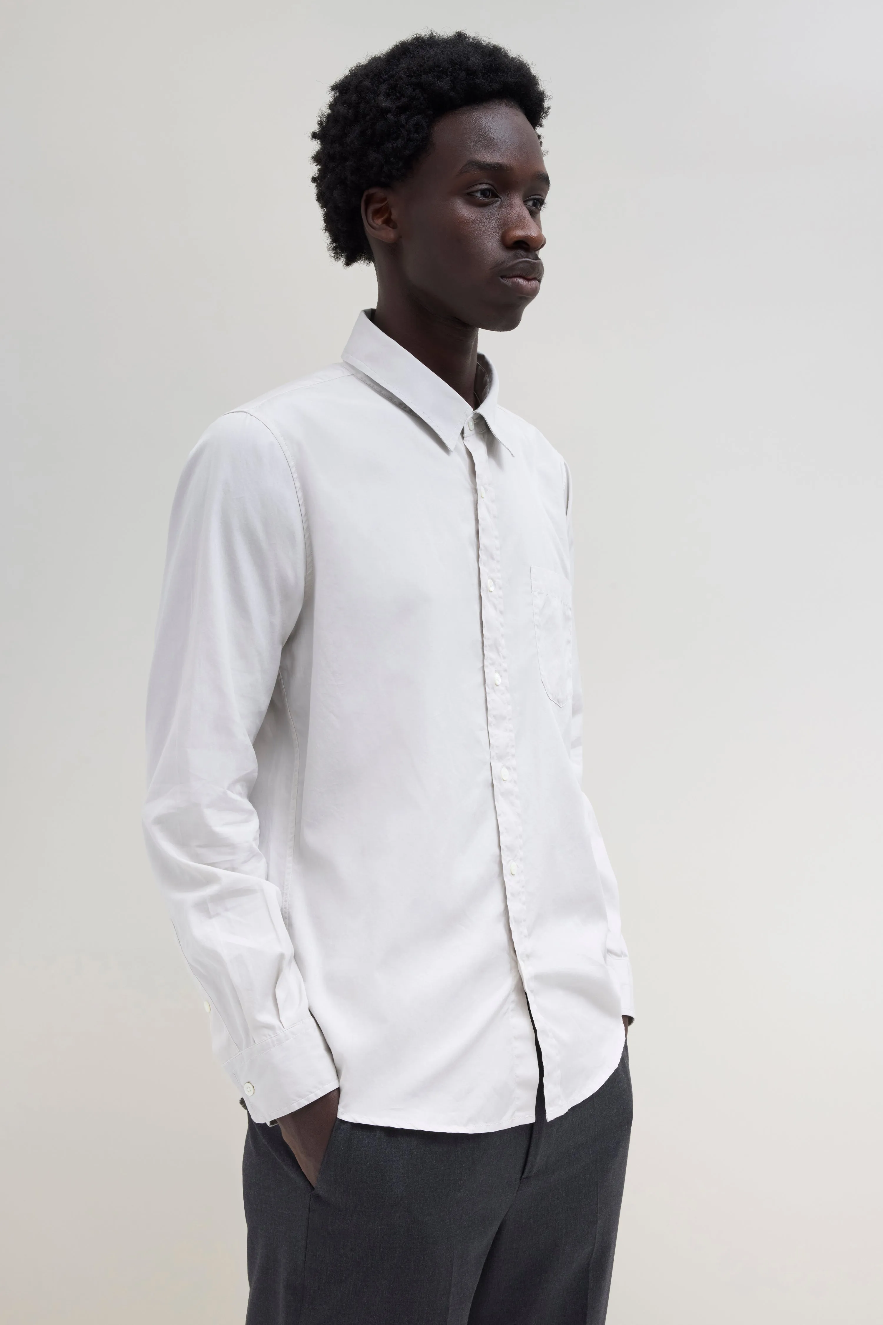 Poplin Shirt - Light Grey sold by JJJJound product image thumbnail 2