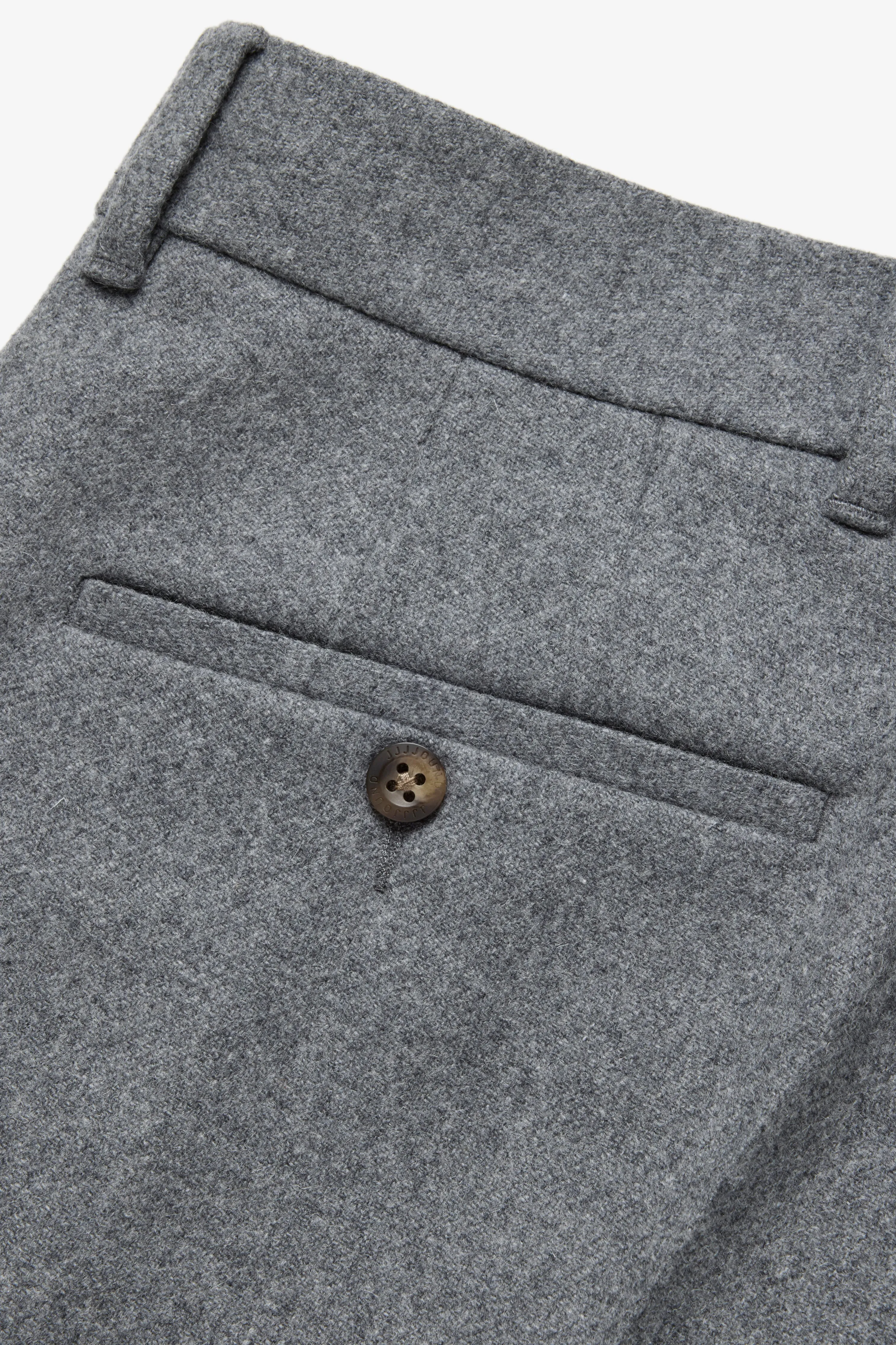 Relaxed Pleated Wool Trousers - Grey Mix sold by JJJJound product image thumbnail 4