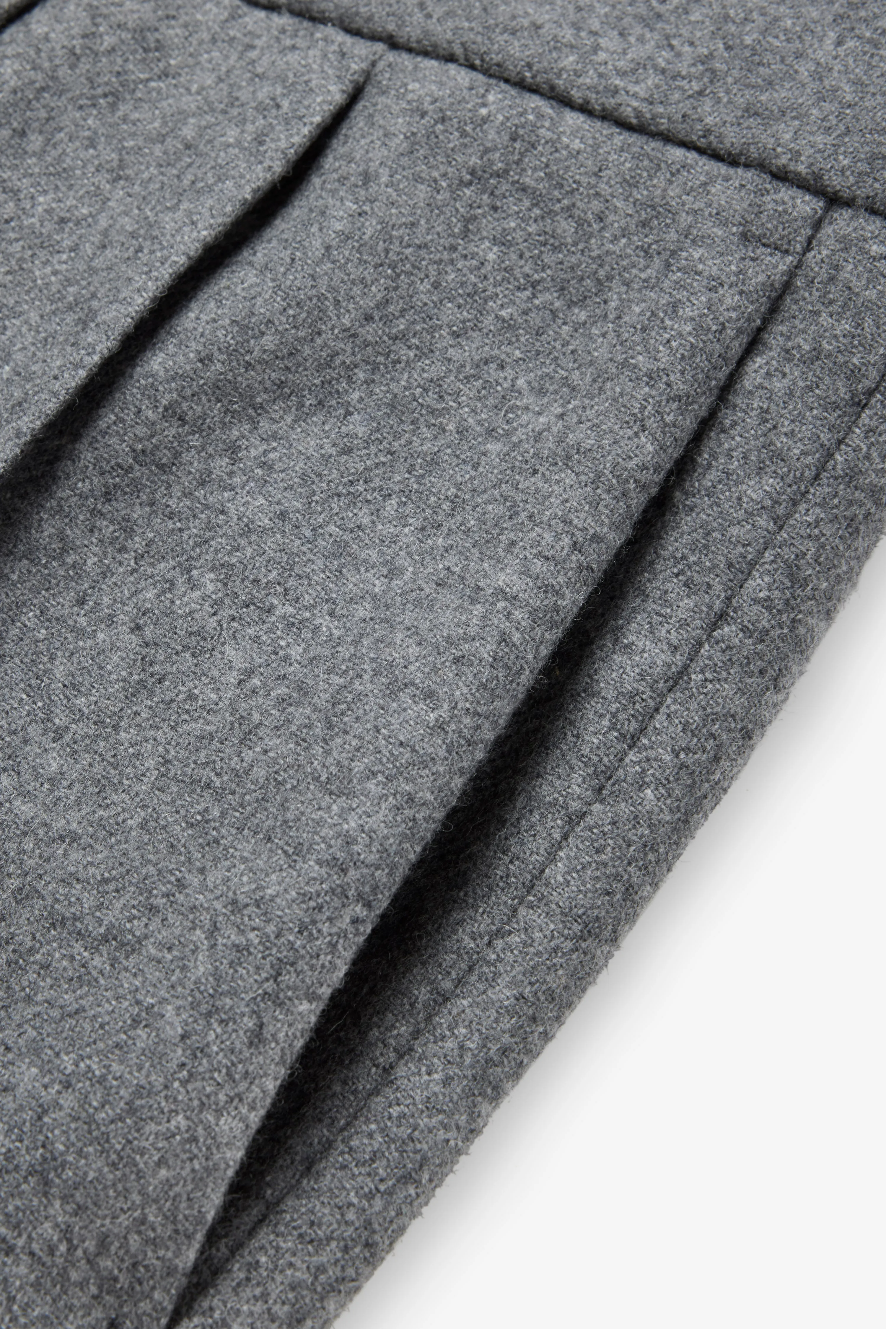 Relaxed Pleated Wool Trousers - Grey Mix sold by JJJJound product image thumbnail 5