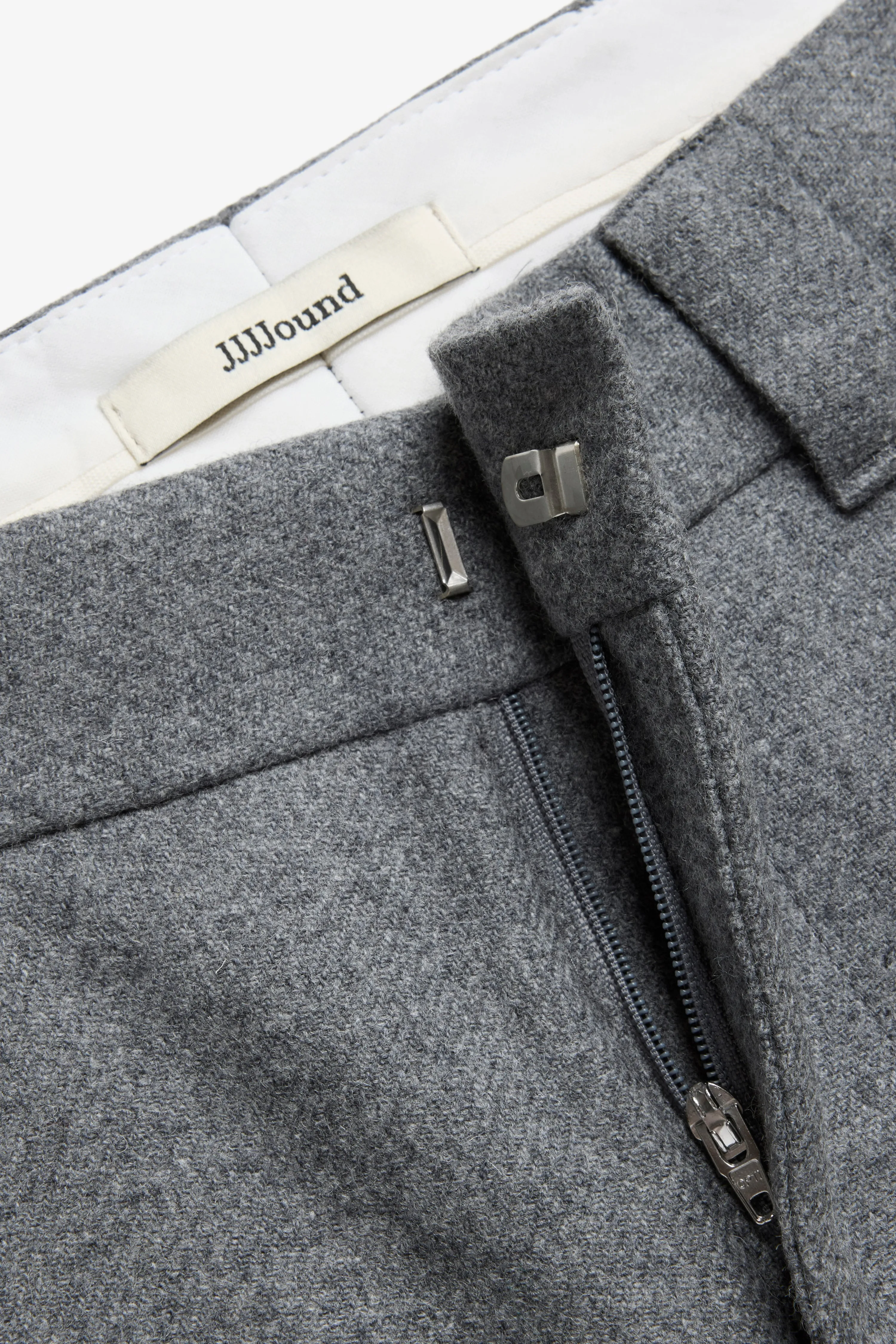 Relaxed Pleated Wool Trousers - Grey Mix sold by JJJJound product image thumbnail 3