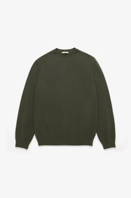 Knit Wool Crewneck - Olive sold by JJJJound