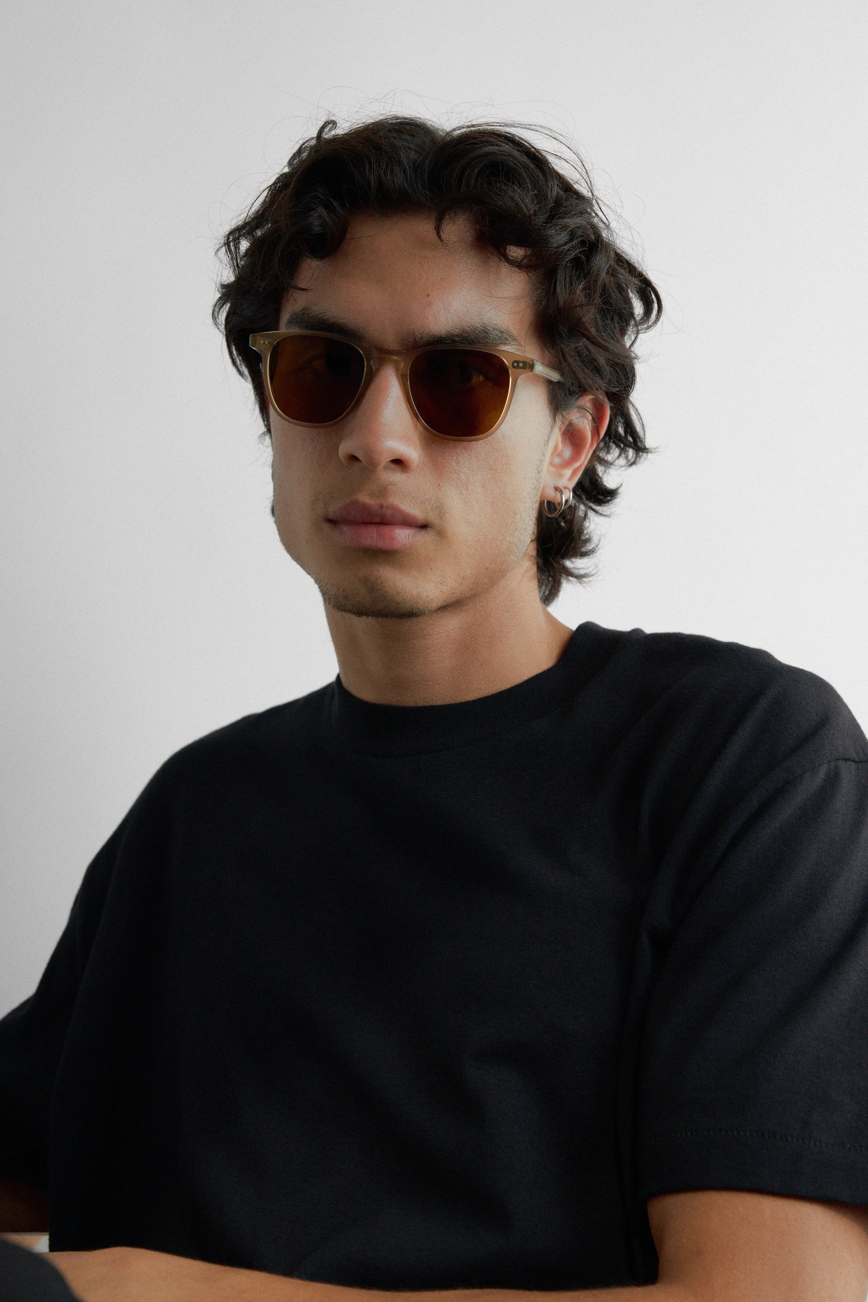 Garrett Leight Brooks Sun - Brooks 47 Matte Bottle Glass Brown/Pure Coffee sold by JJJJound product image thumbnail 4