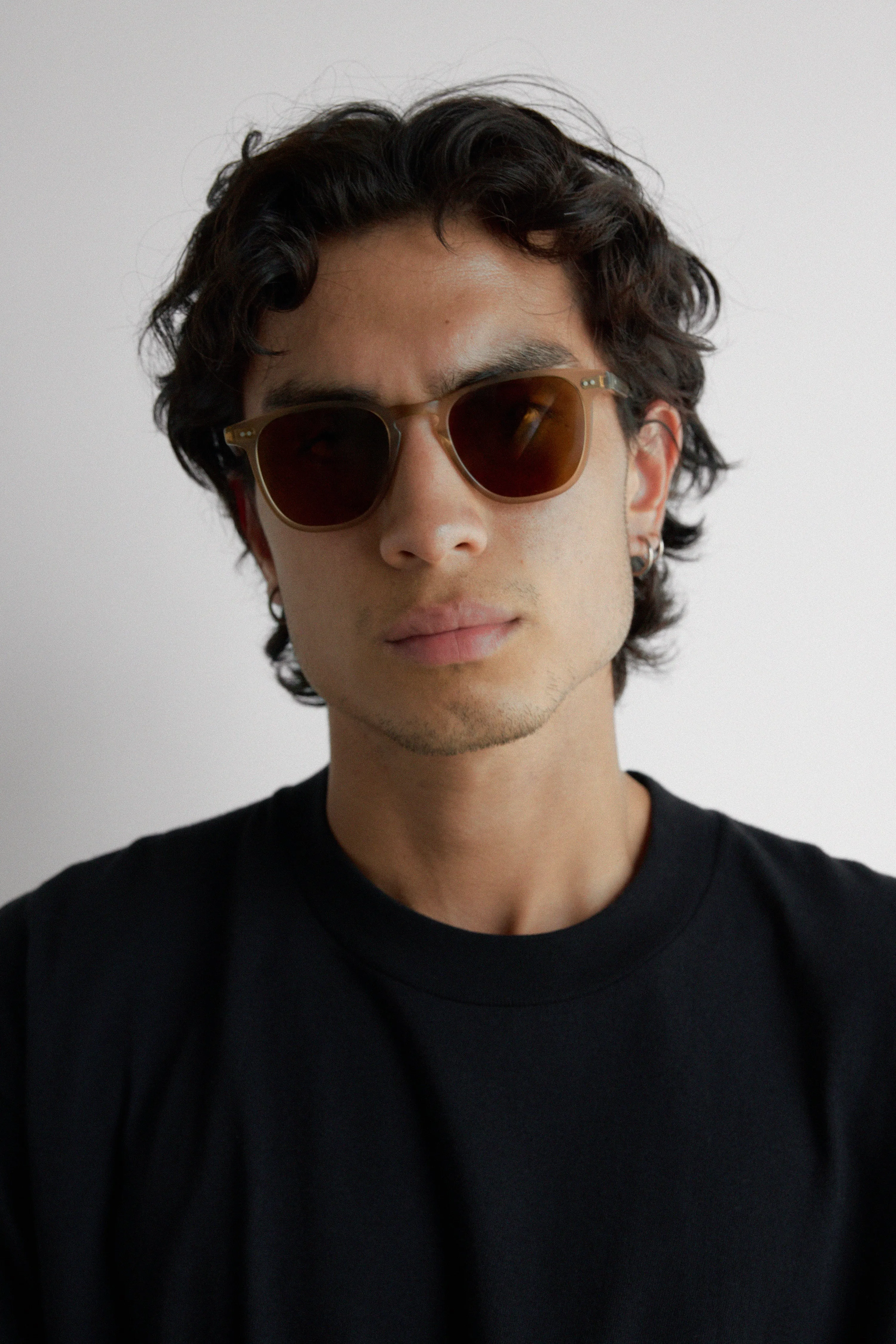 Garrett Leight Brooks Sun - Brooks 47 Matte Bottle Glass Brown/Pure Coffee sold by JJJJound product image thumbnail 2