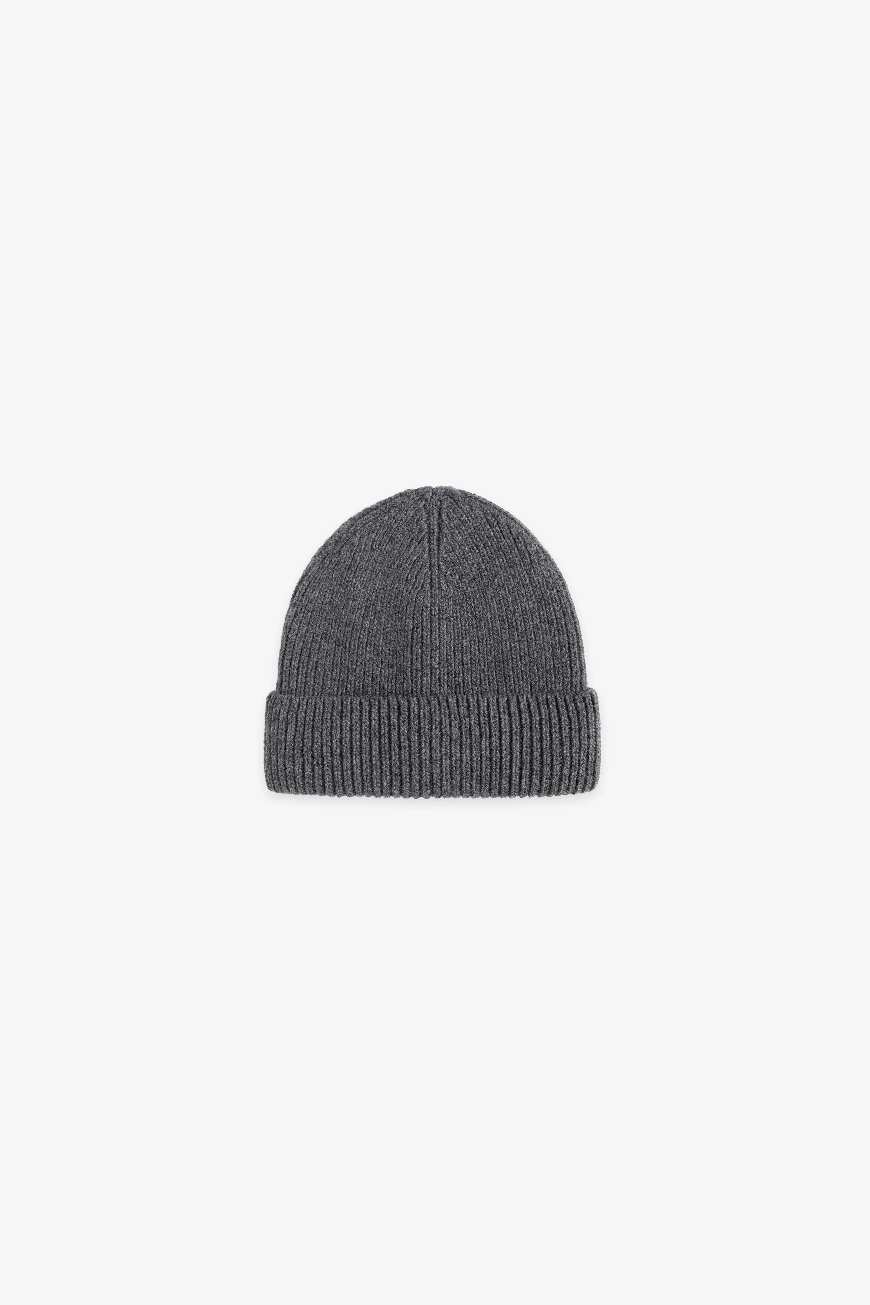 Single Layer Wool Watch Cap - Charcoal Mix sold by JJJJound