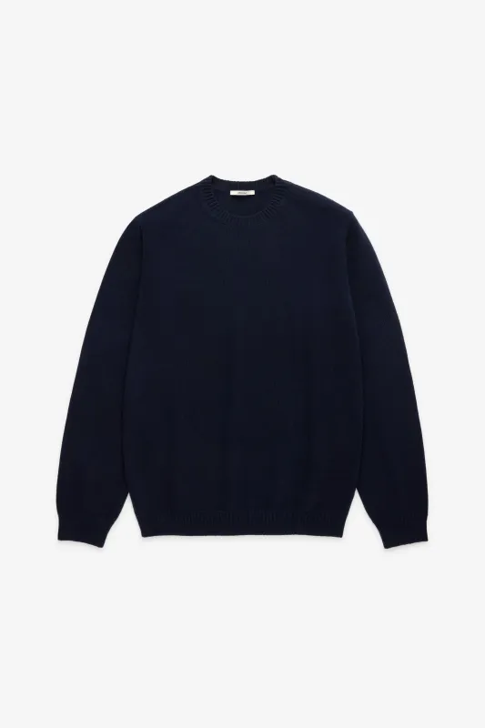 Knit Wool Crewneck - Navy sold by JJJJound