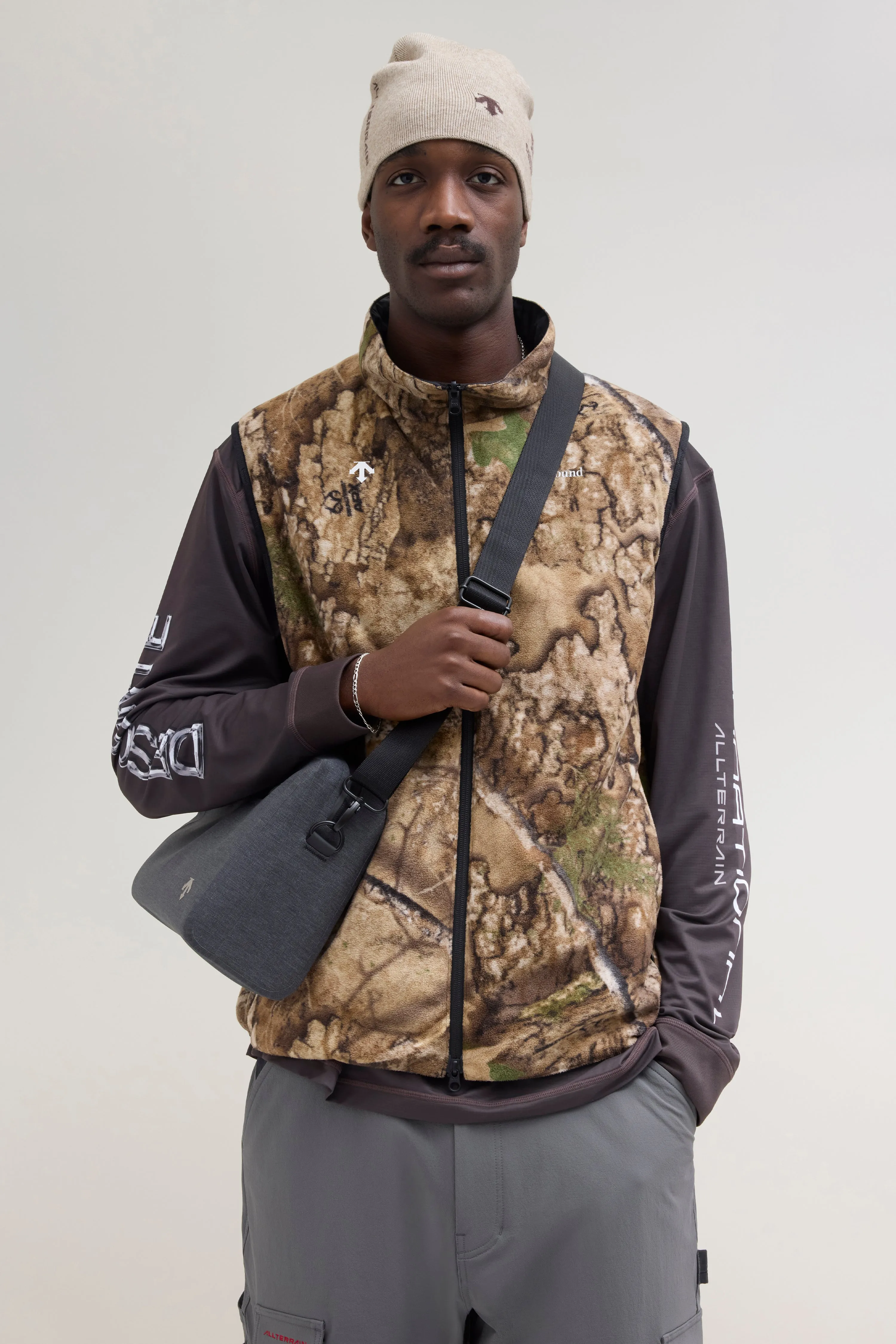 JJJJound Descente Reversible Vest - Charcoal/Taupe sold by JJJJound product image thumbnail 3