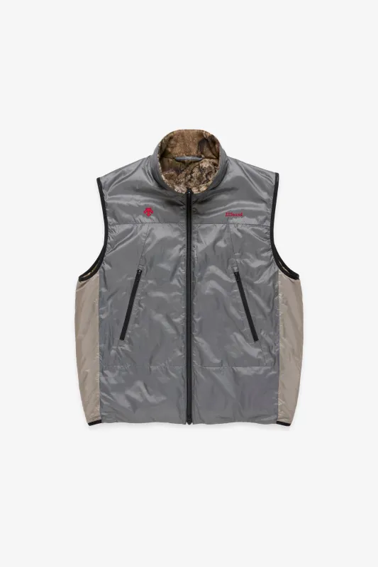 JJJJound Descente Reversible Vest - Charcoal/Taupe sold by JJJJound