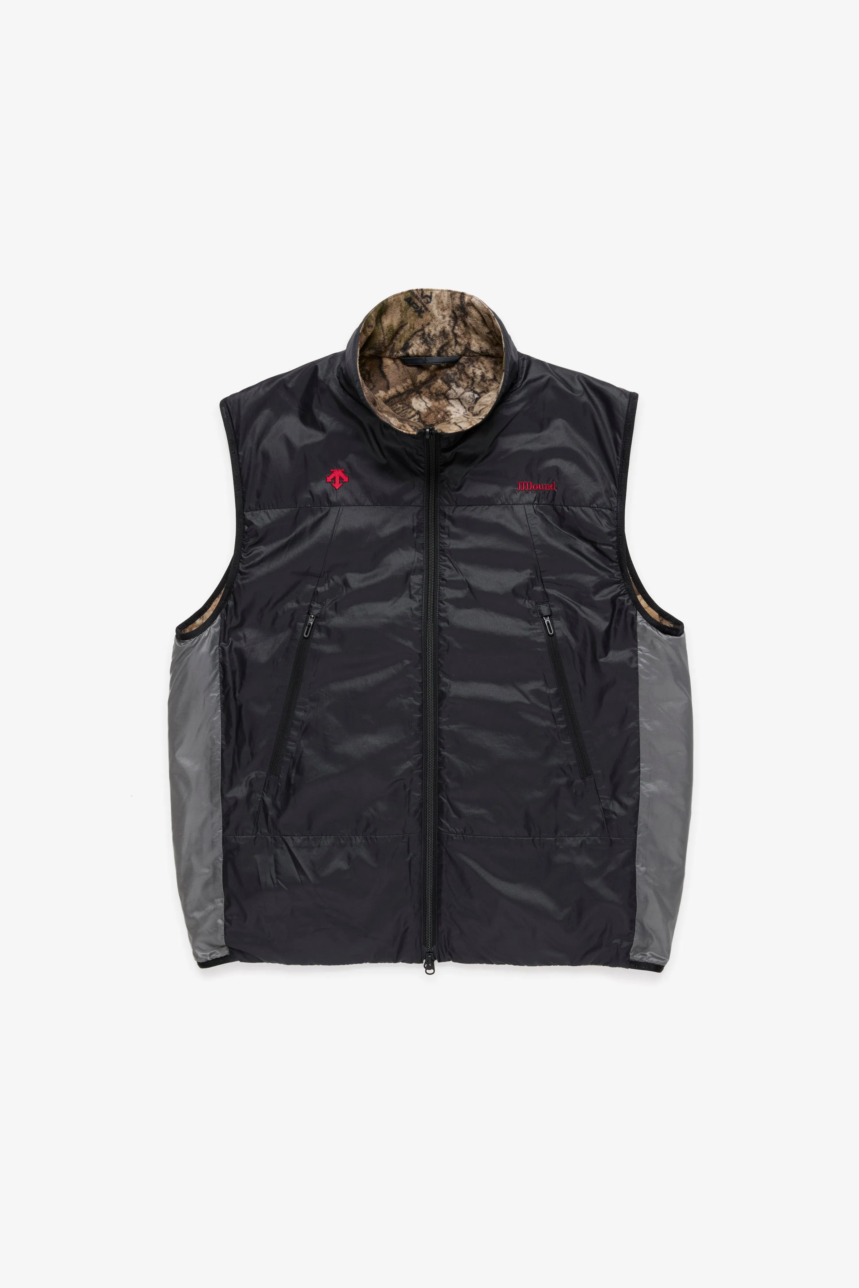 JJJJound Descente Reversible Vest - Black/Charcoal sold by JJJJound