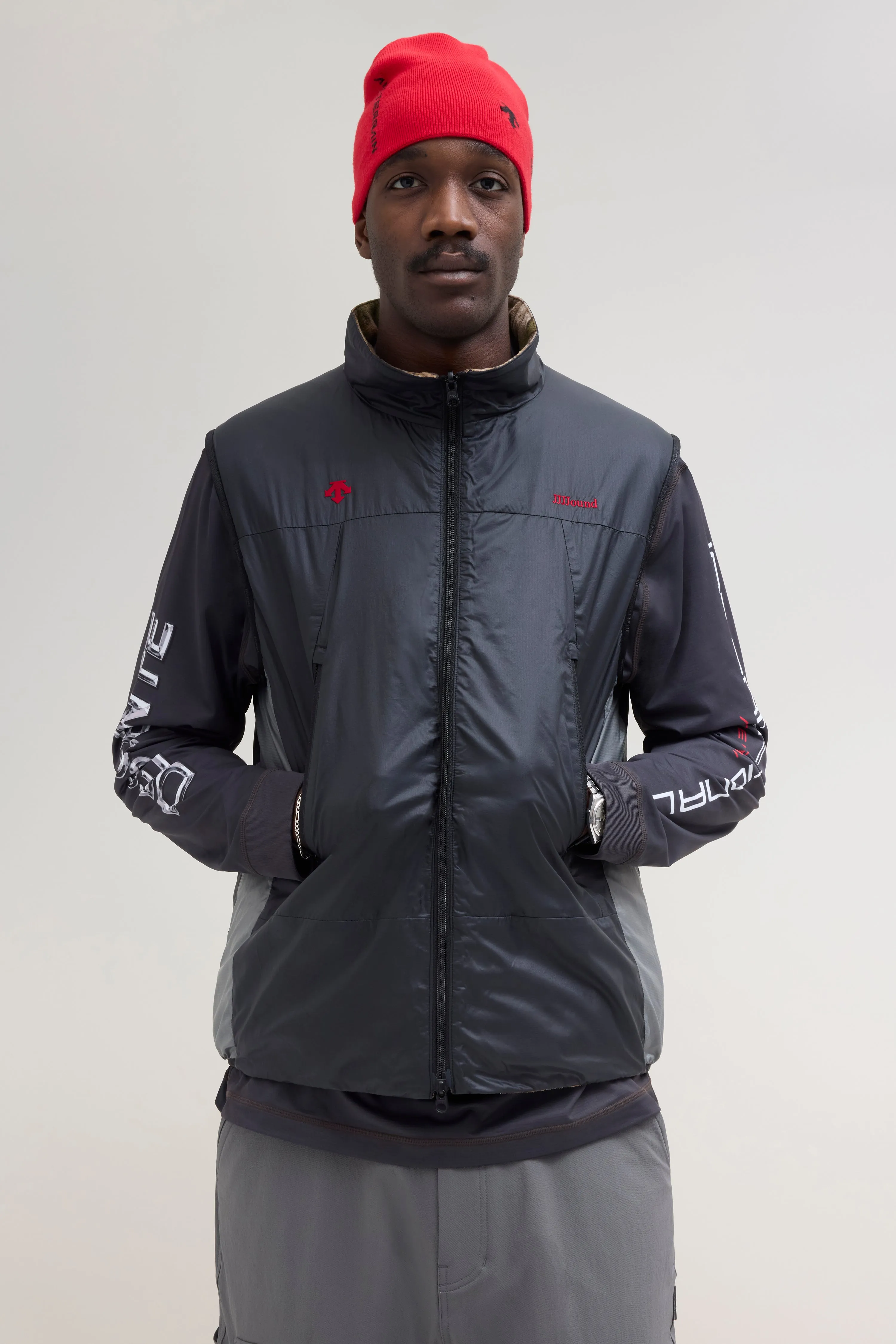 JJJJound Descente Reversible Vest - Black/Charcoal sold by JJJJound product image thumbnail 2