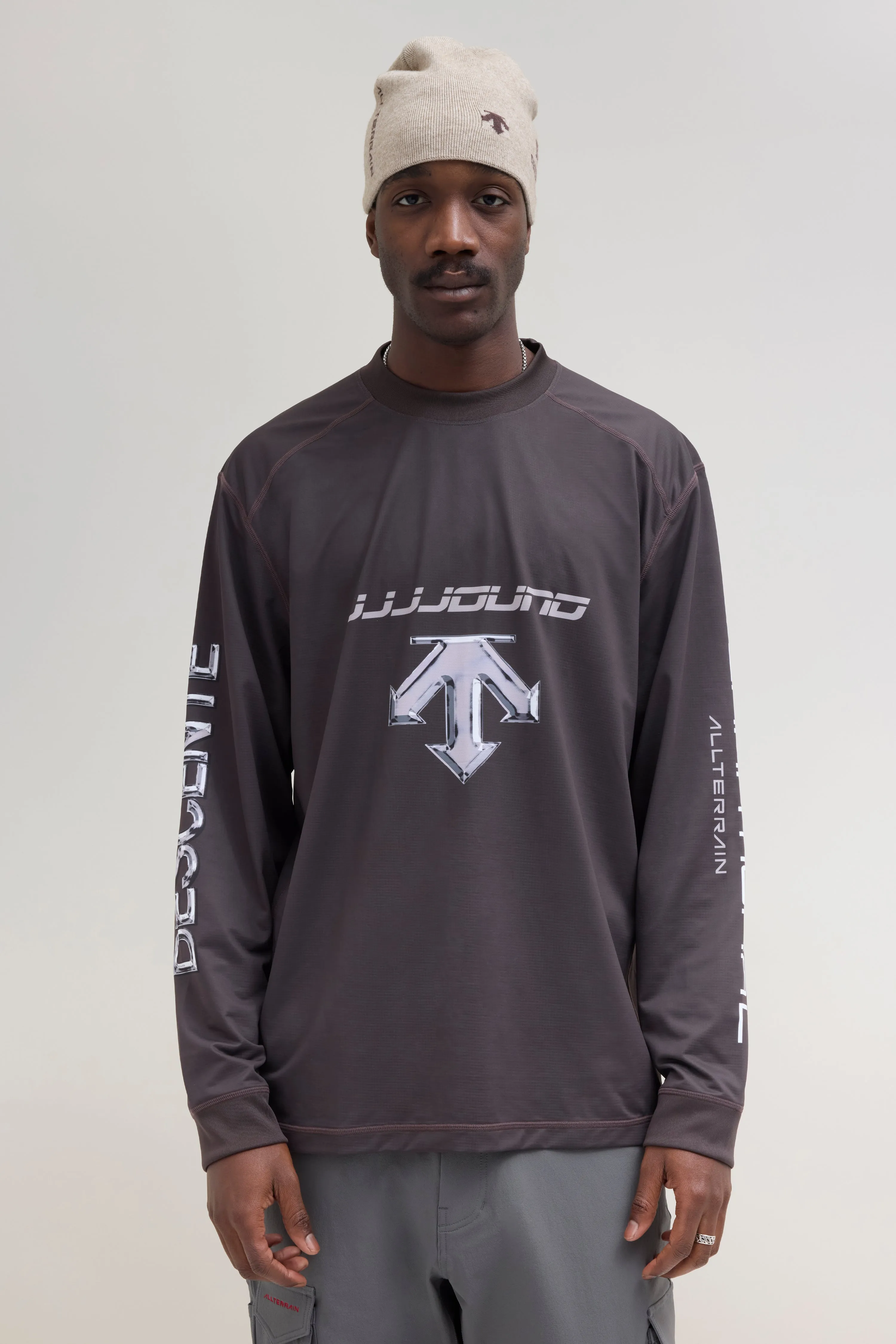 JJJJound Descente Warm-Up Longsleeve - Brown sold by JJJJound product image thumbnail 2