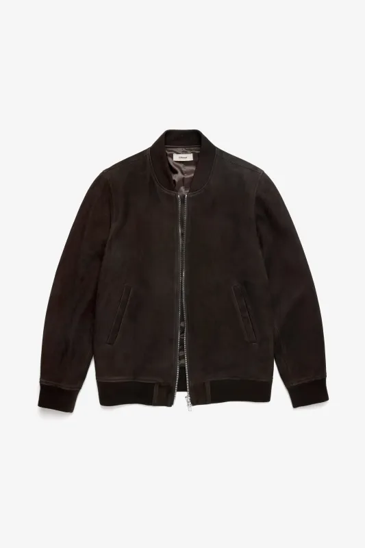Suede Baseball Jacket - Brown made by JJJJound
