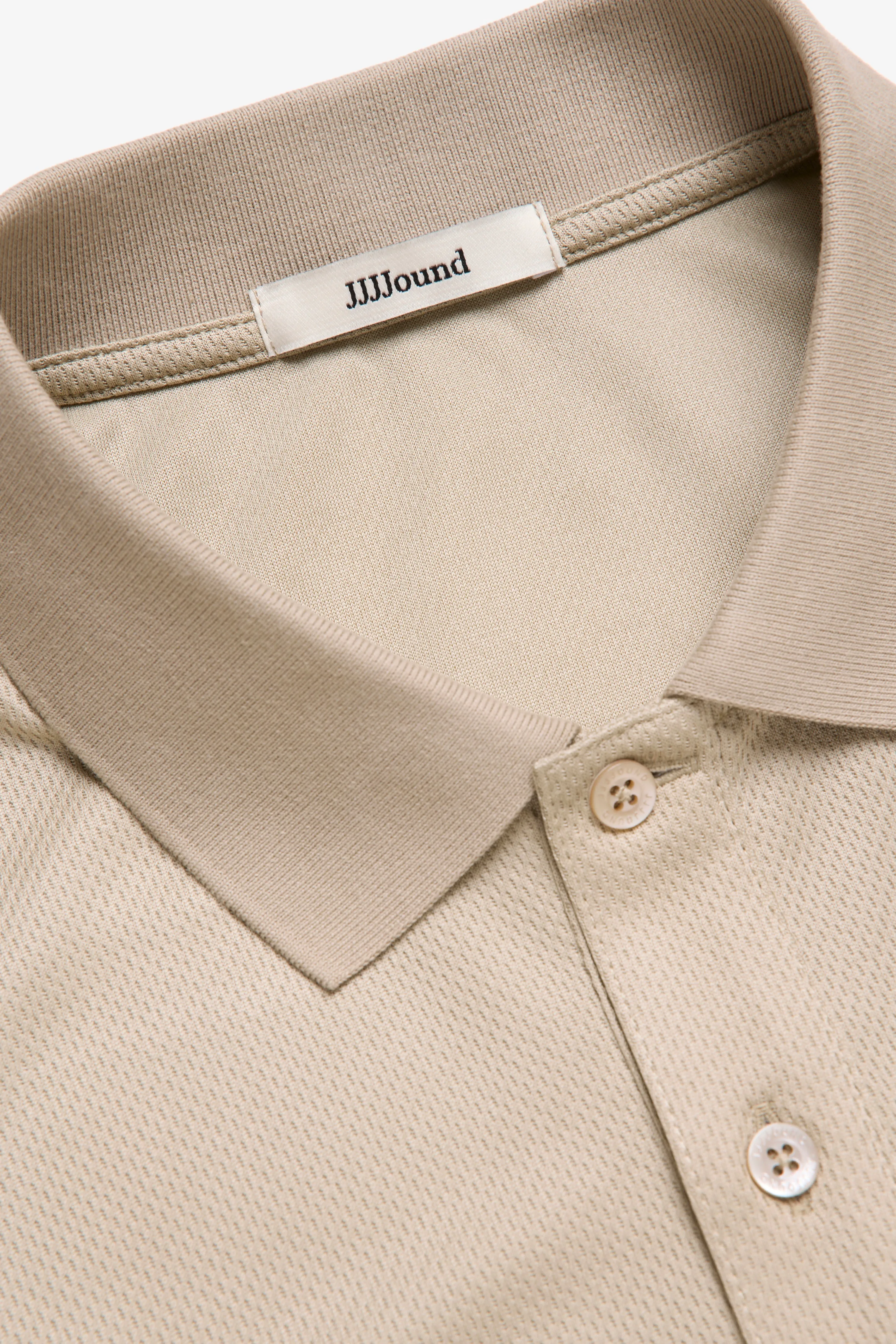 Warm Up Polo Shirt - Taupe/Black sold by JJJJound product image thumbnail 2