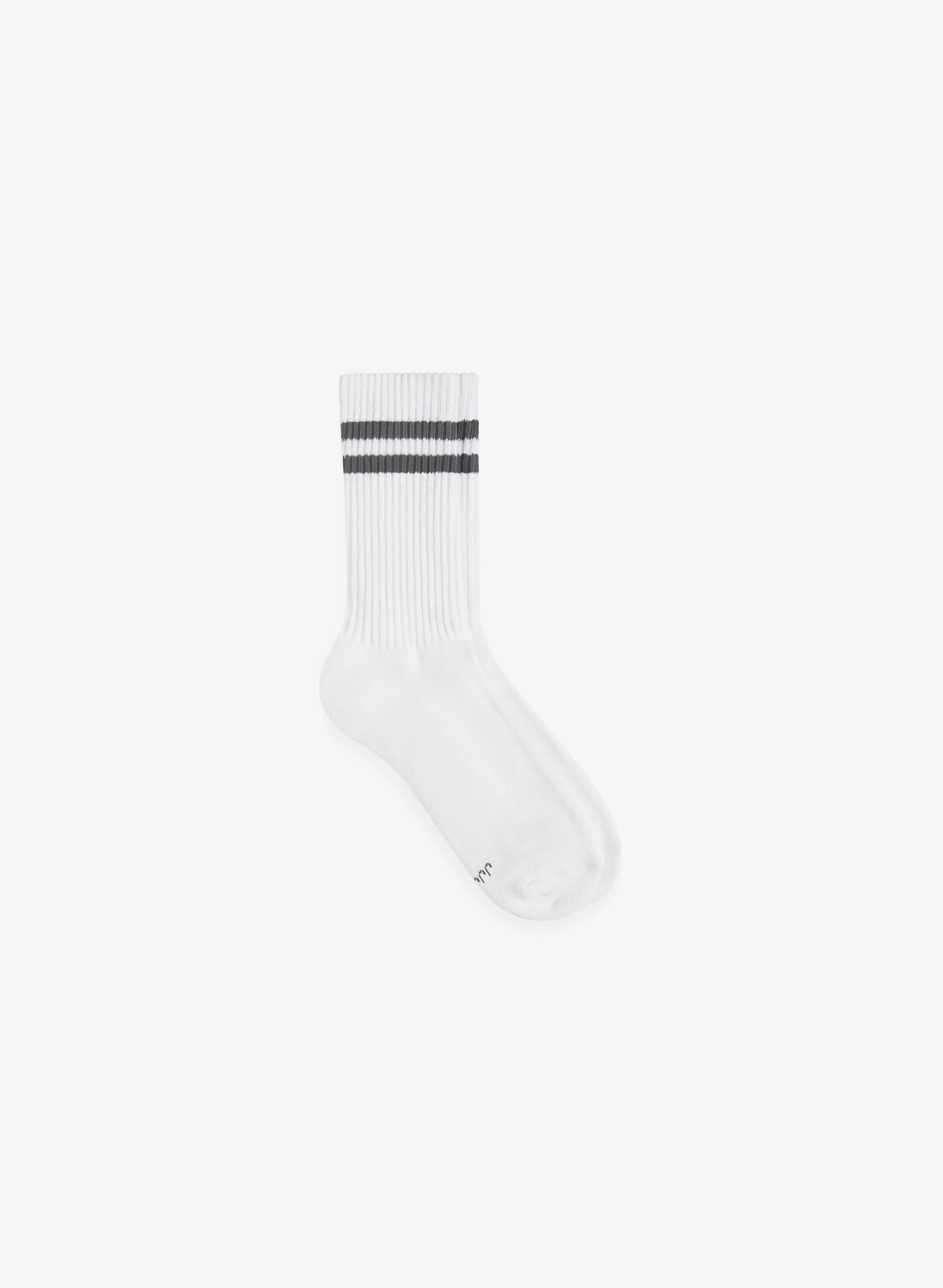 Heritage Striped Socks - White/ Charcoal Stripe sold by JJJJound