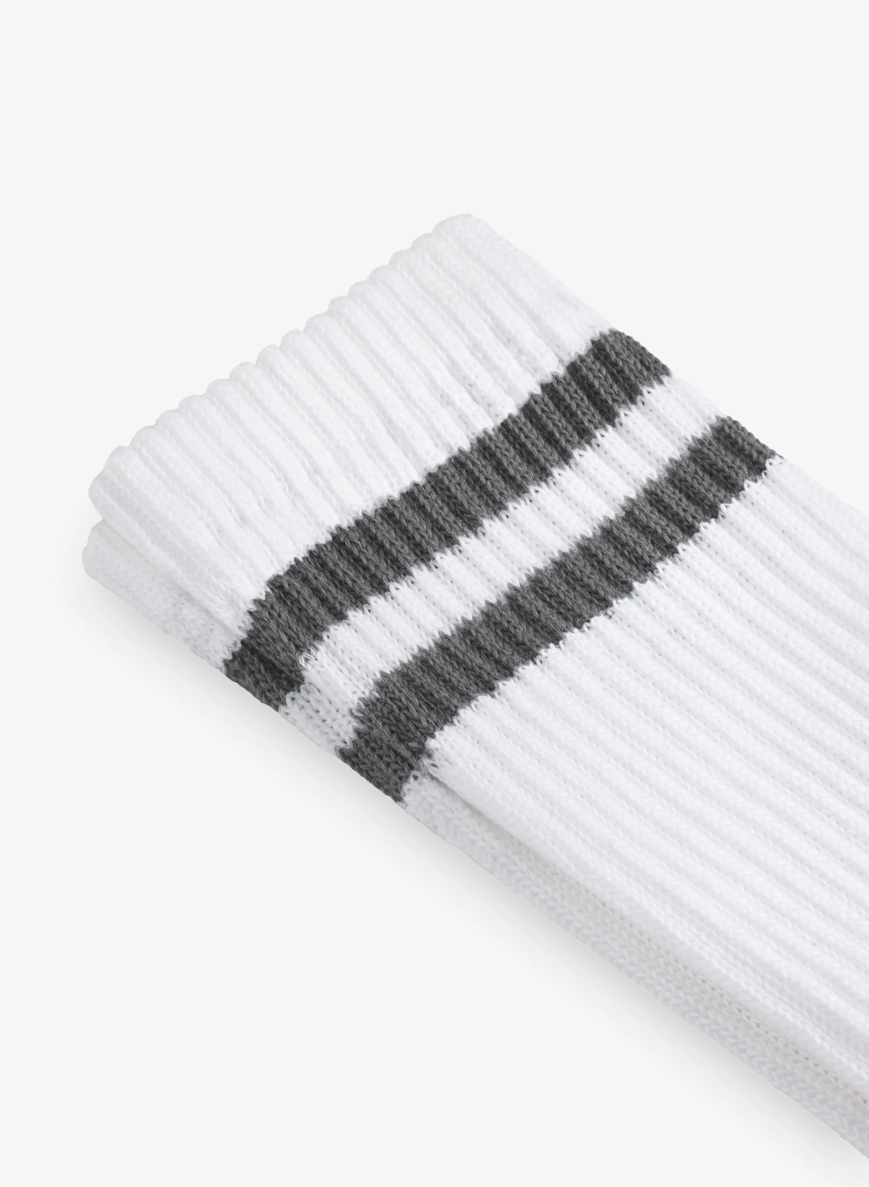 Heritage Striped Socks - White/ Charcoal Stripe sold by JJJJound product image thumbnail 2