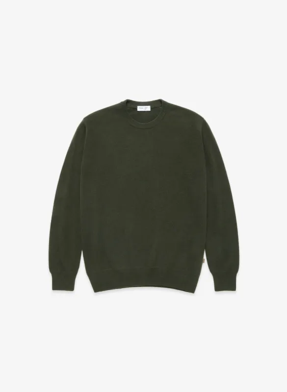 Lightweight 100% Cashmere Crewneck - Dark Green made by JJJJound