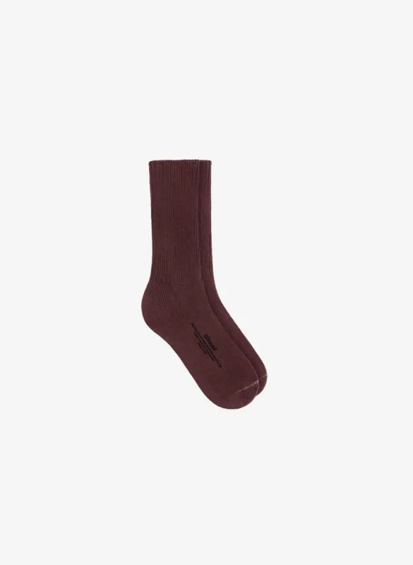 Organic Socks - Burgundy sold by JJJJound