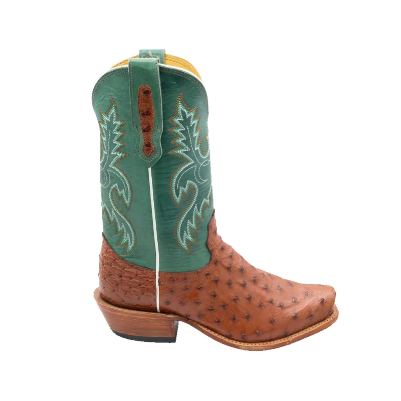 COGNAC FULL QUILL OSTRICH made by Fengolio Boots