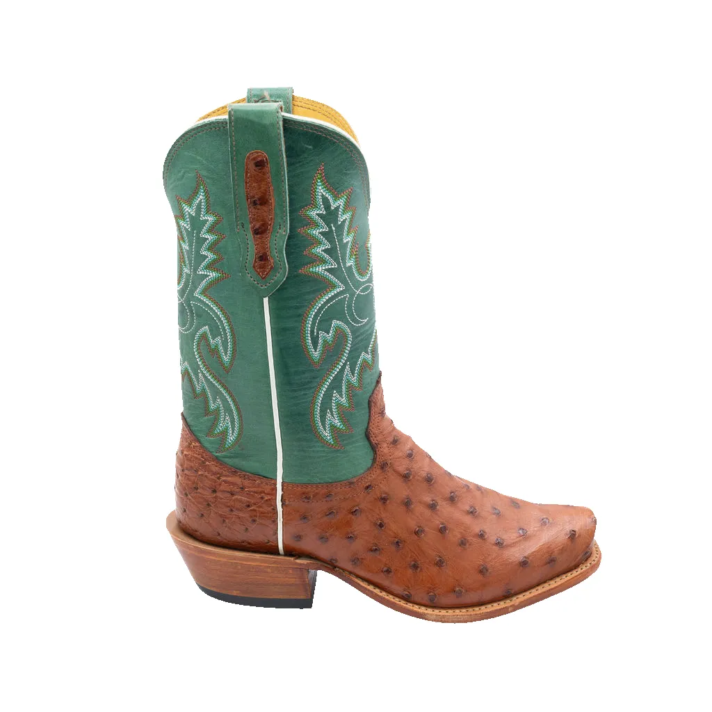 COGNAC FULL QUILL OSTRICH sold by Fengolio Boots