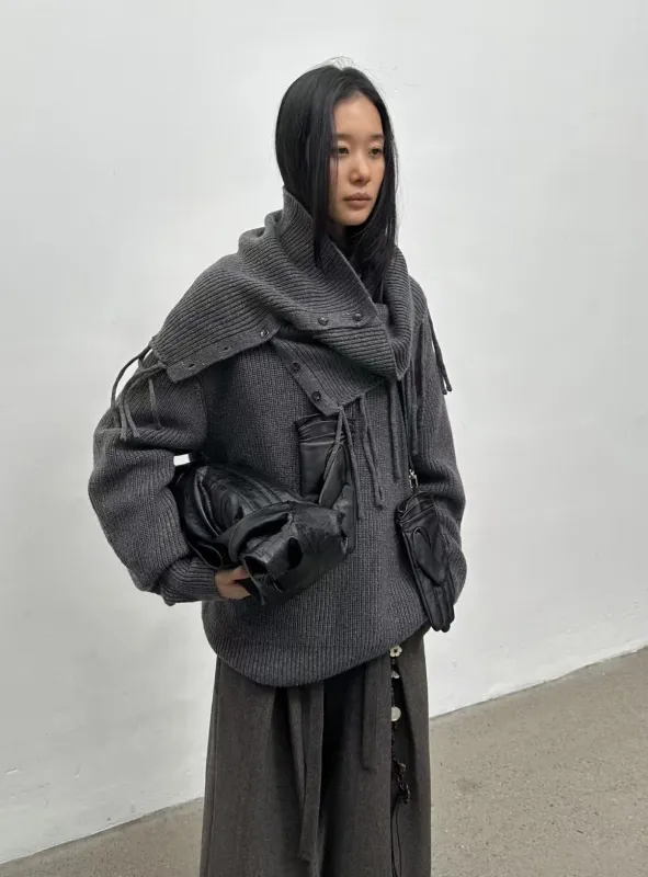 BALIANG Fringed Scarf Sweater made by 96 Dragon Studio