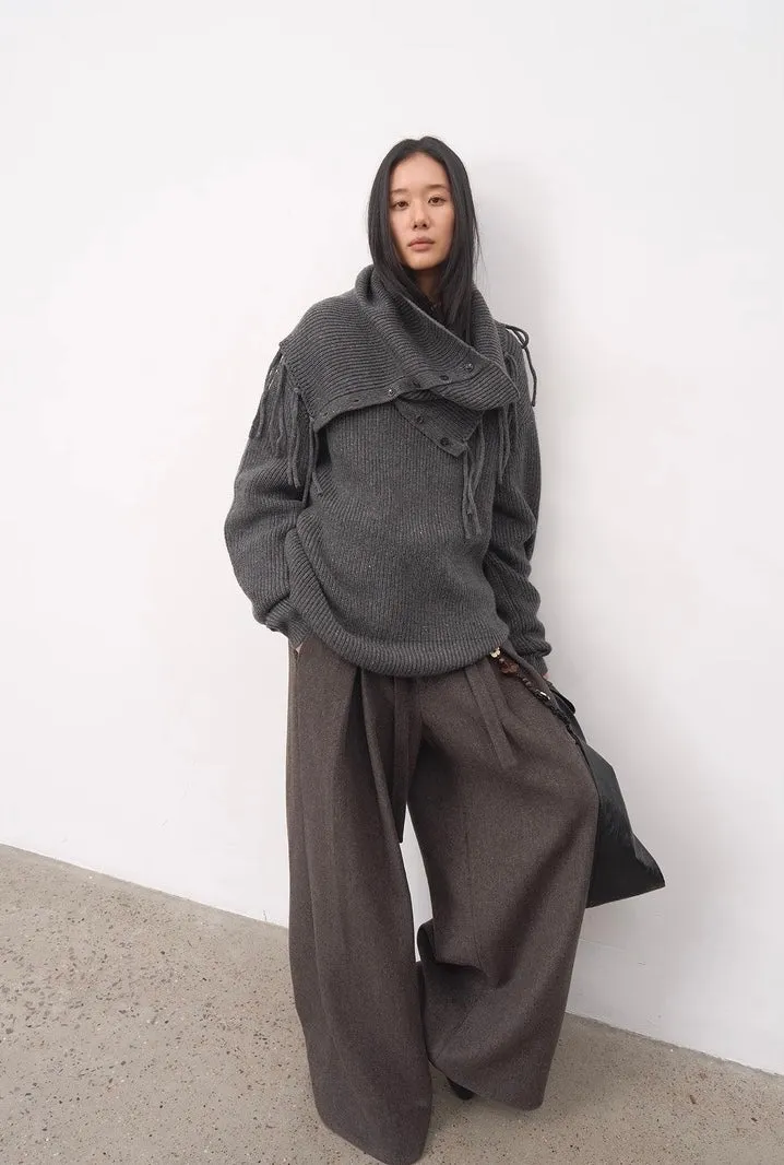 BALIANG Fringed Scarf Sweater sold by BALIANG product image thumbnail 4