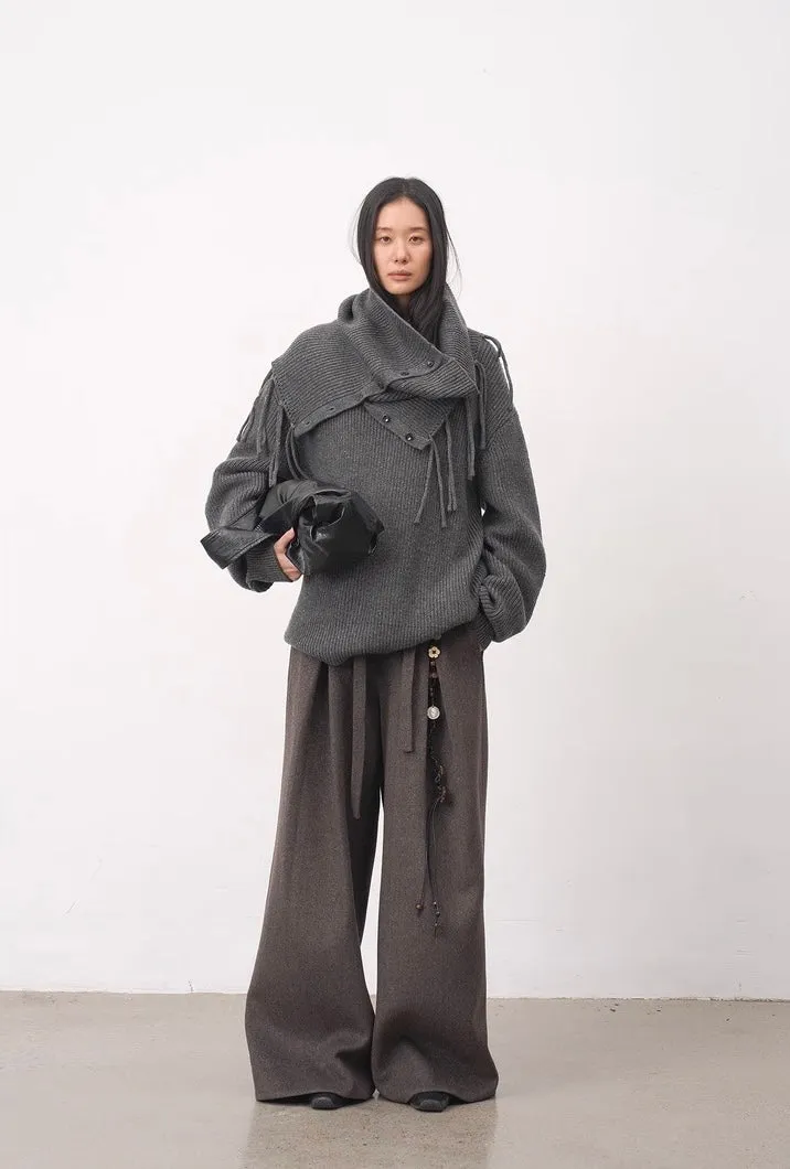 BALIANG Fringed Scarf Sweater sold by BALIANG product image thumbnail 2