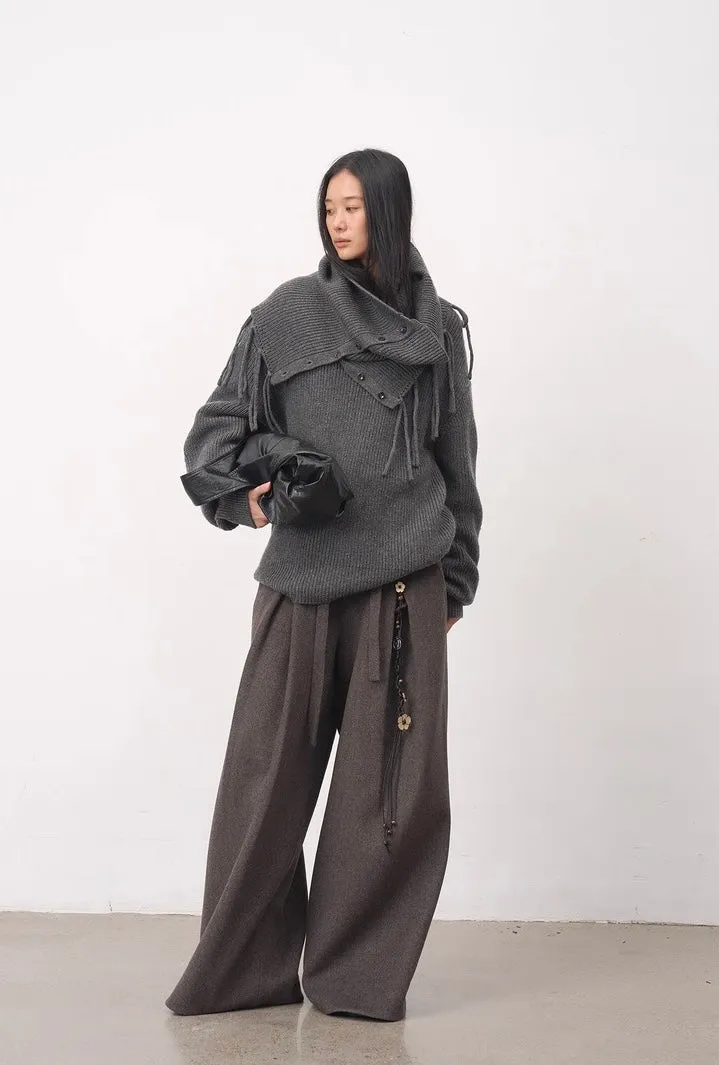 BALIANG Fringed Scarf Sweater sold by BALIANG product image thumbnail 3