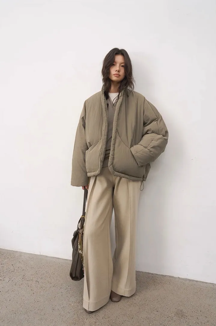 BALIANG Nest Fur Puffer Jacket-Moss Gray sold by BALIANG product image thumbnail 3