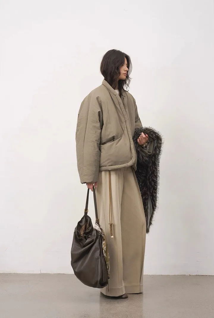 BALIANG Nest Fur Puffer Jacket-Moss Gray sold by BALIANG product image thumbnail 5