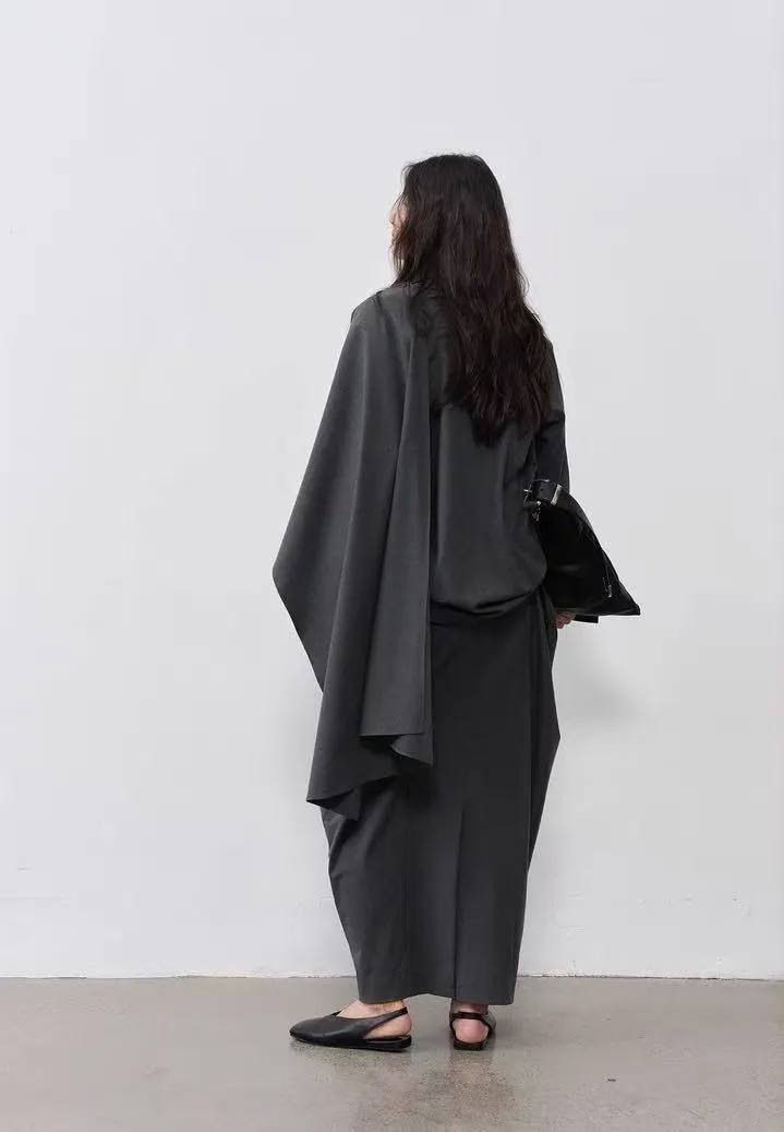 BALIANG Cocoon Pleated Skirt-Grey sold by BALIANG product image thumbnail 4