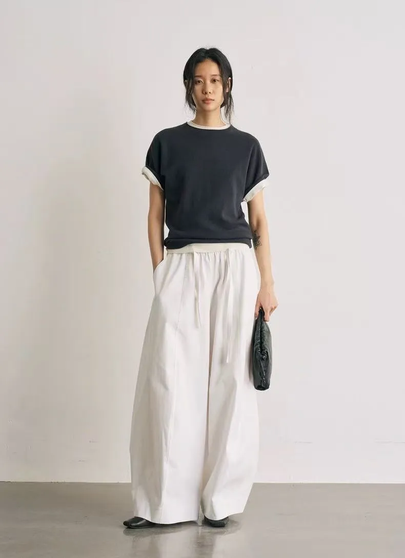 BALIANG Twill Balloon Pants-White sold by BALIANG