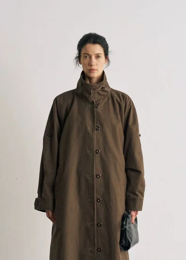 BALIANG Enzyme Scarf Trench Coat-Misty Brown sold by BALIANG product image thumbnail 2
