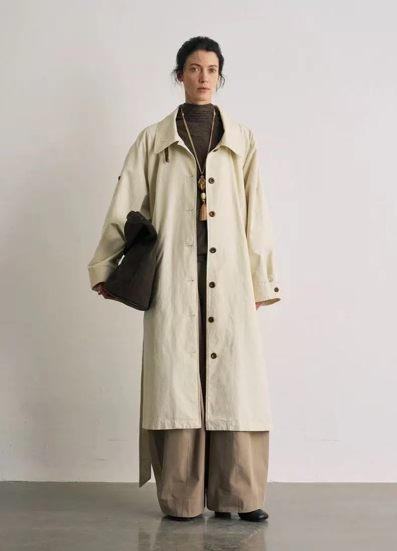 BALIANG Enzyme Scarf Trench Coat-Ivory sold by BALIANG product image thumbnail 3