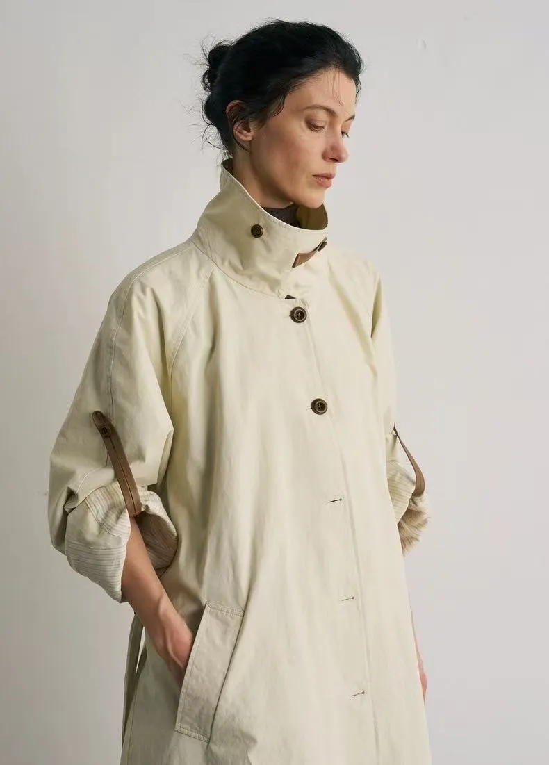 BALIANG Enzyme Scarf Trench Coat-Ivory sold by BALIANG product image thumbnail 5