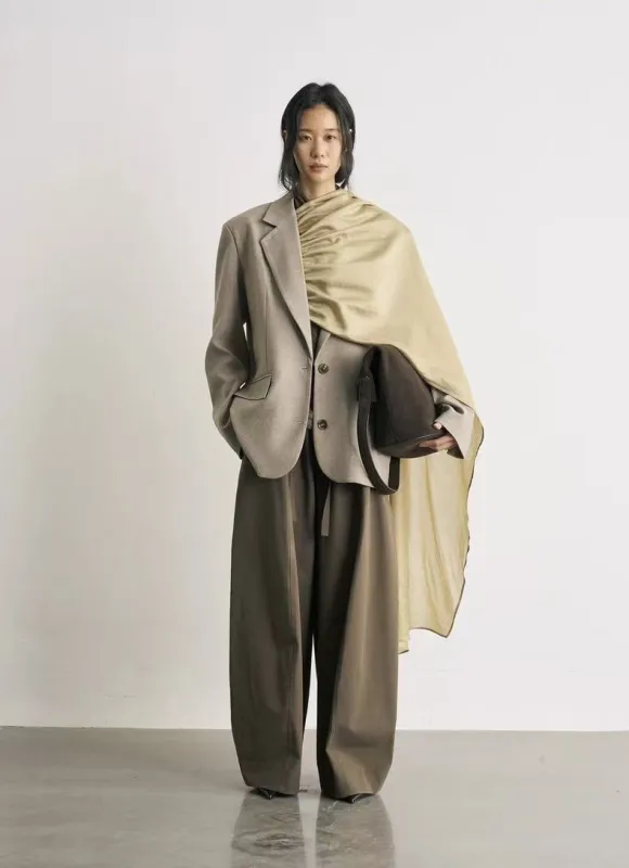 BALIANG Nomadic Scarf Blazer-Lotus Pink sold by BALIANG