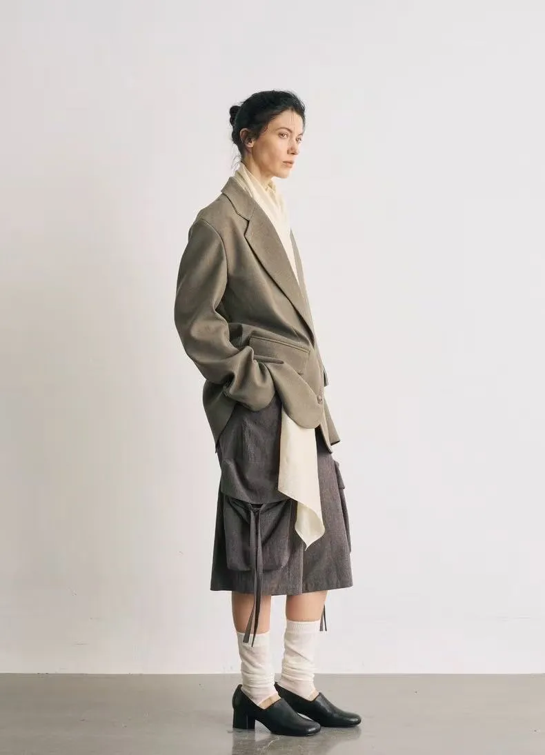 BALIANG Nomadic Scarf Blazer-Husk Green sold by BALIANG product image thumbnail 5