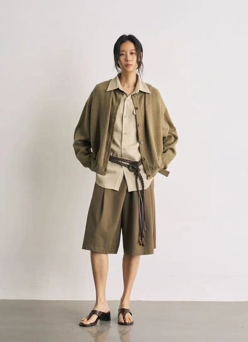 BALIANG Merino Wool Cardigan-Yellow Moss sold by BALIANG product image thumbnail 5