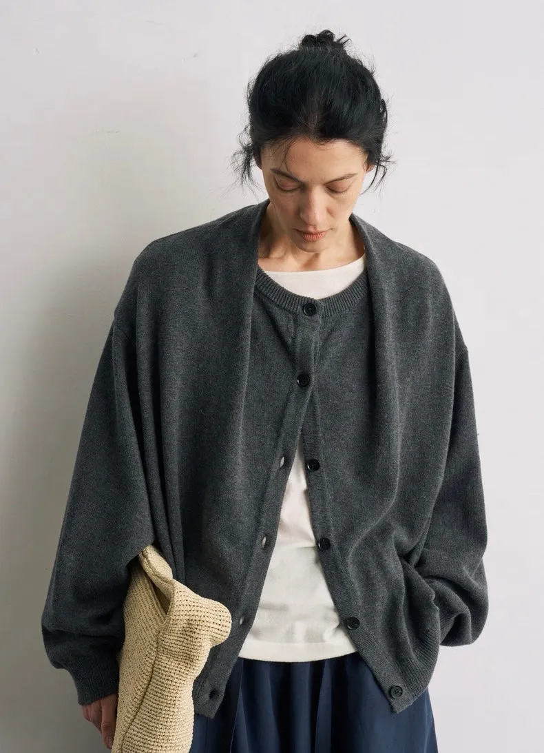 BALIANG Merino Wool Cardigan-Graphite Gray sold by BALIANG product image thumbnail 2