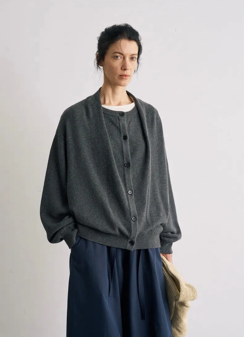 BALIANG Merino Wool Cardigan-Graphite Gray sold by BALIANG