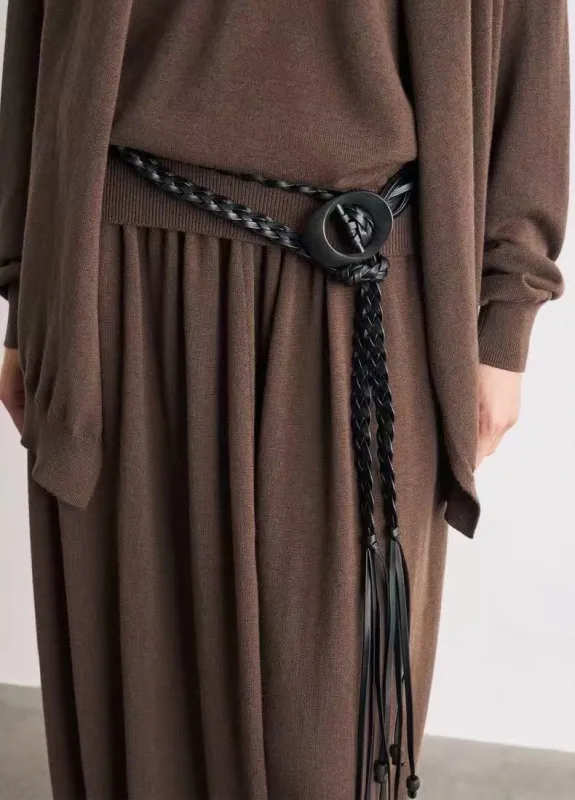BALIANG Woven Leather Rope Belt made by 96 Dragon Studio