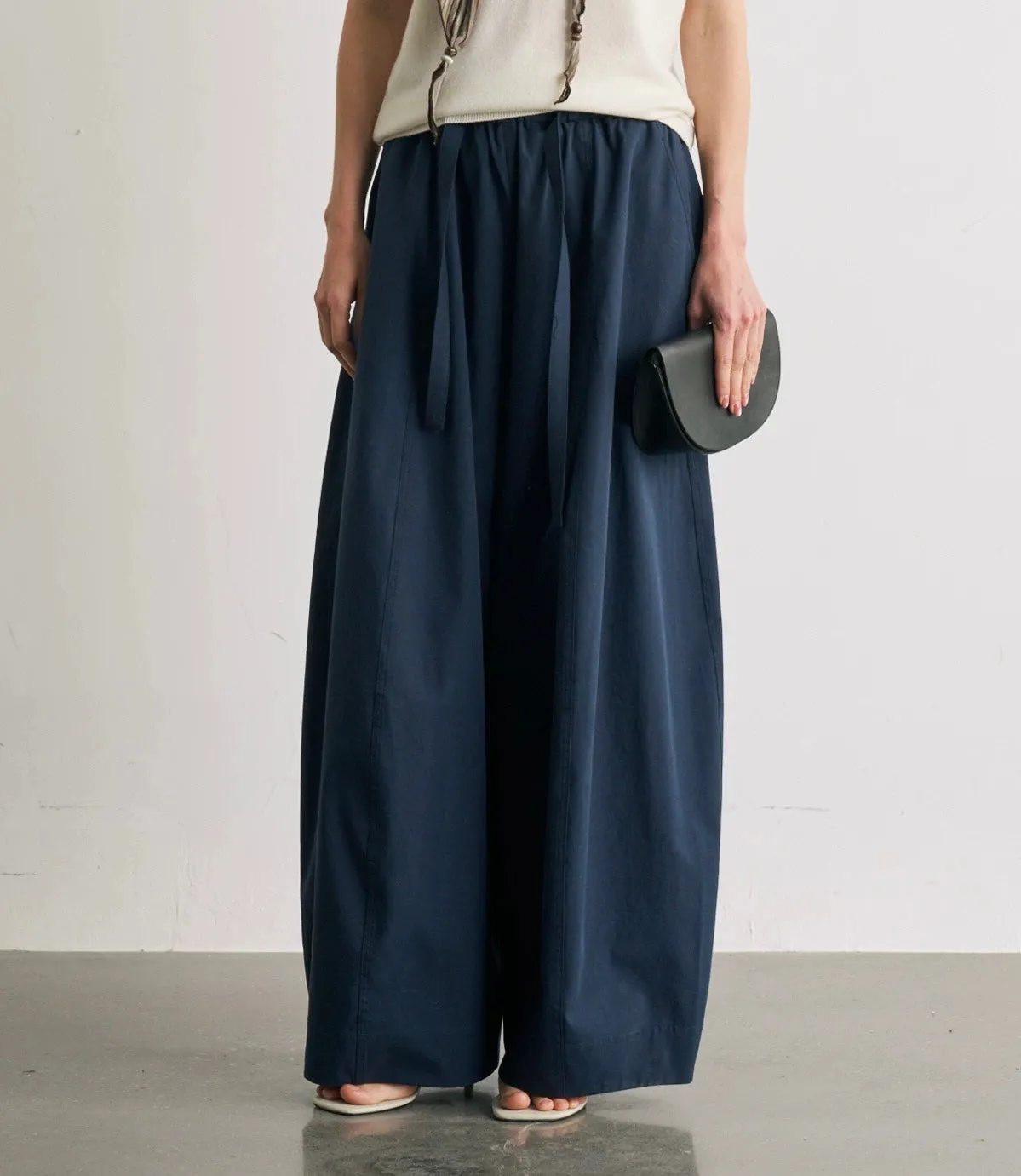 BALIANG Twill Balloon Pants-Navy sold by BALIANG