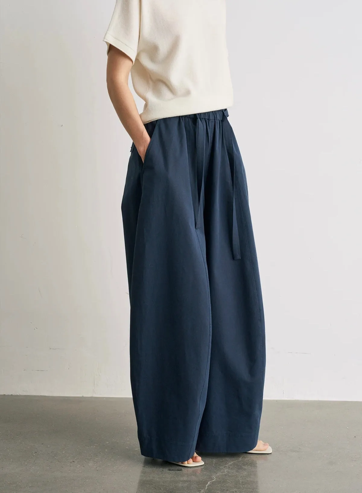 BALIANG Twill Balloon Pants-Navy sold by BALIANG product image thumbnail 2