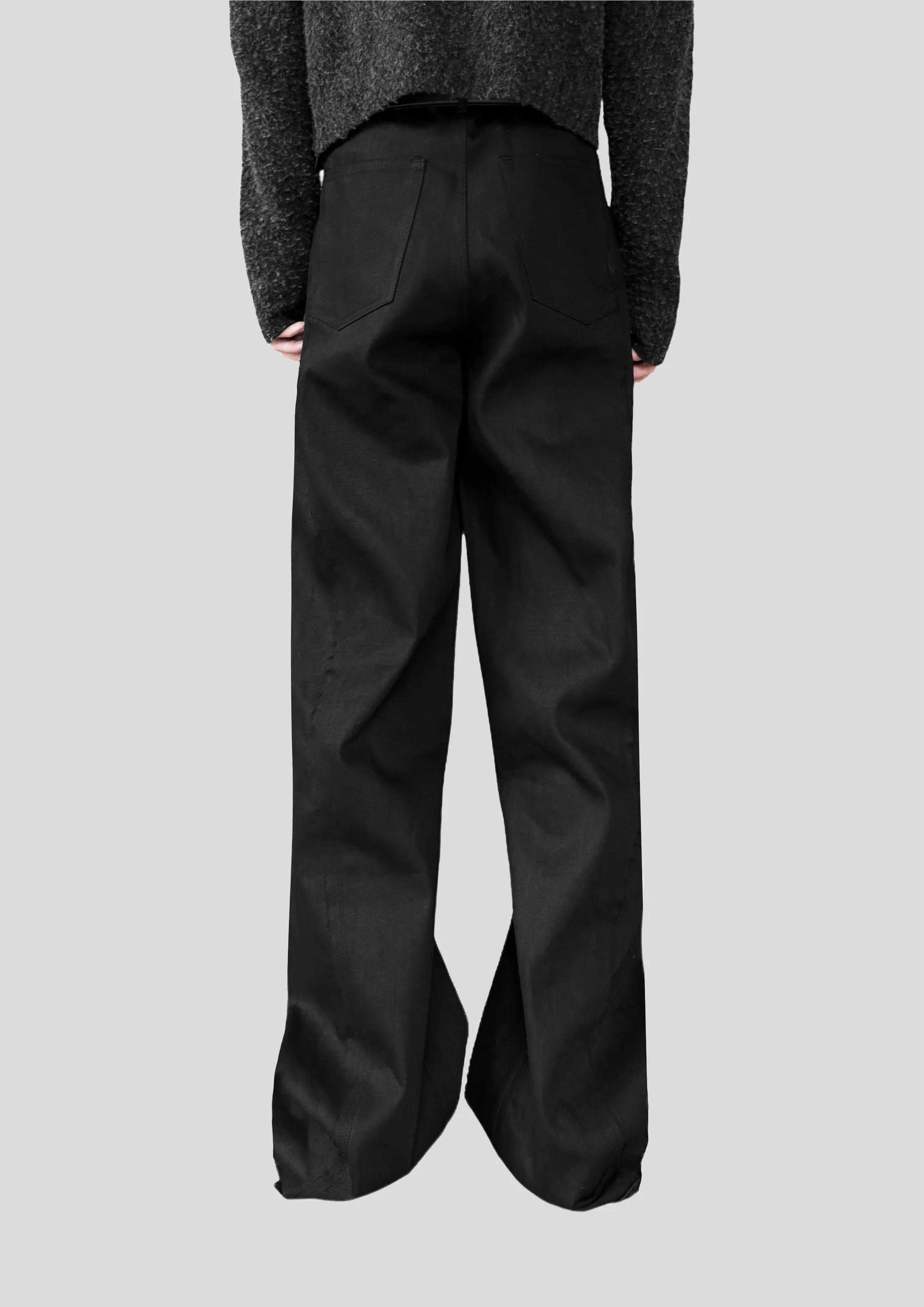 AMALIA WIDE-LEG RAW DENIM IN JET BLACK sold by vuja dè product image thumbnail 5