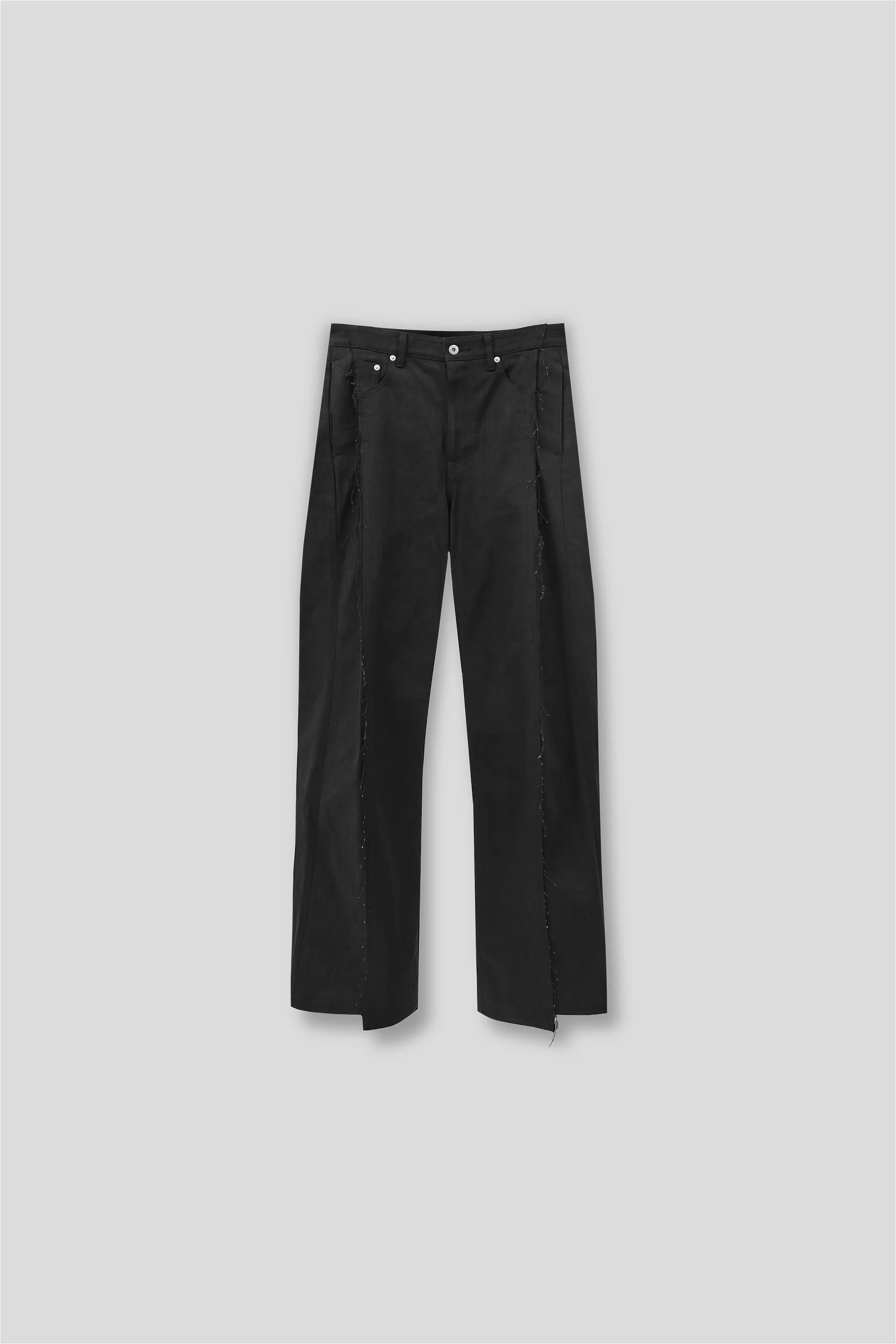 AMALIA WIDE-LEG RAW DENIM IN JET BLACK sold by vuja dè