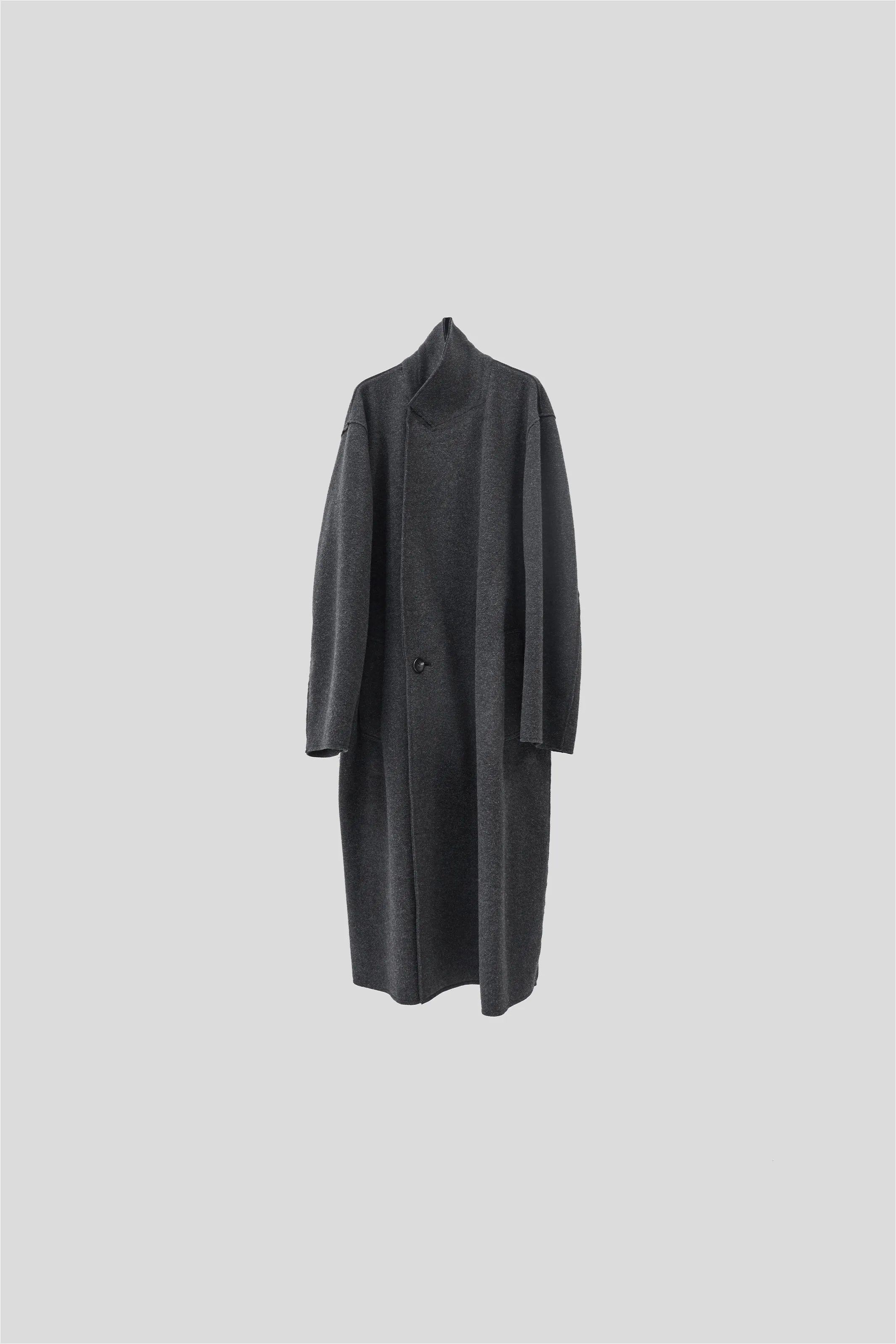 ADONIS CASHMERE WRAP COAT IN DARK GREY sold by vuja dè product image thumbnail 2