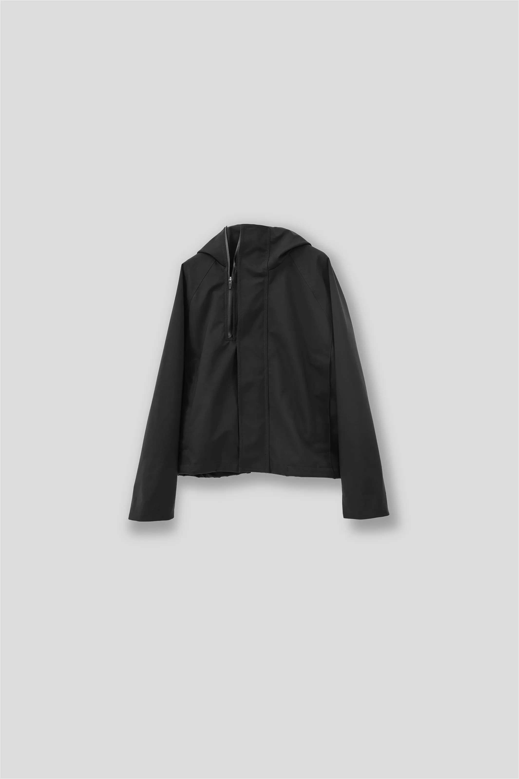 ENZO DOUBLE-ZIP HOODED BLOUSON IN MATTE BLACK | Parallel
