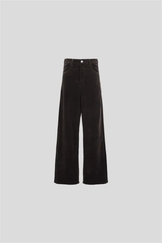 JUDE CORDUROY TROUSERS IN TOBACCO BROWN made by vuja dè