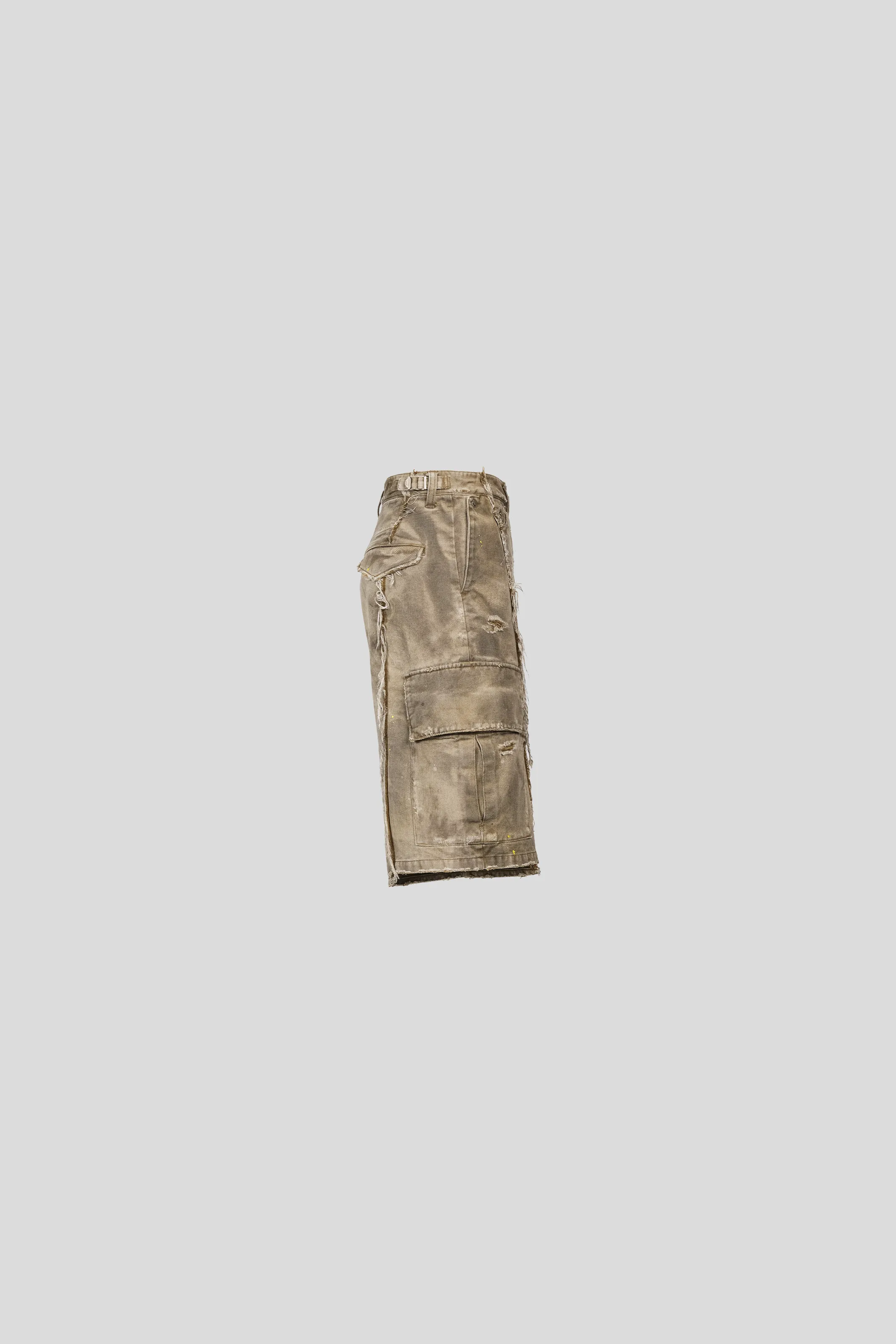 DAX DESTROYED AFFIX CARGO SHORTS IN BRUSHED COTTON sold by vuja dè product image thumbnail 2